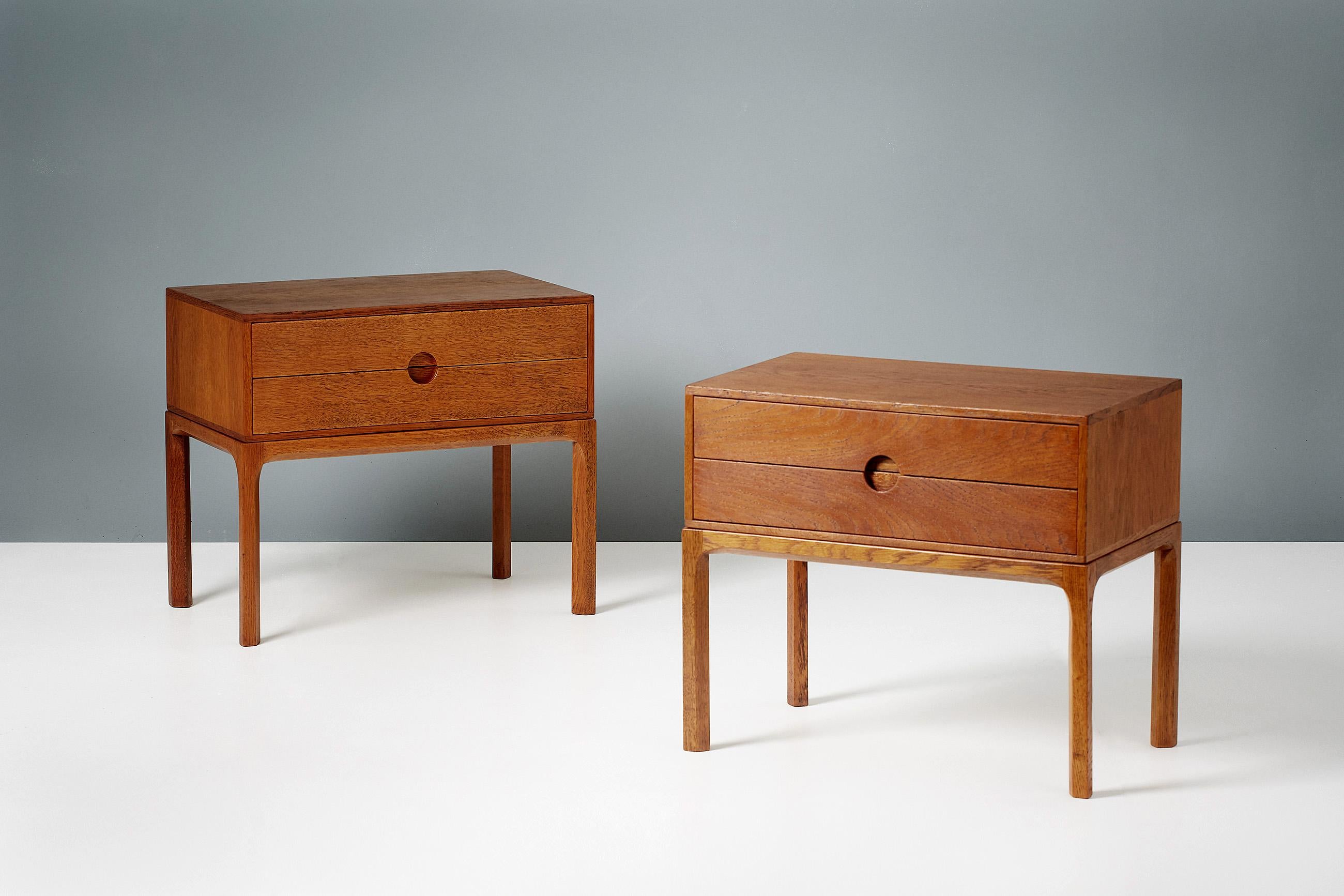 Scandinavian Modern Kai Kristiansen Oak Bedside Cabinets, 1960s