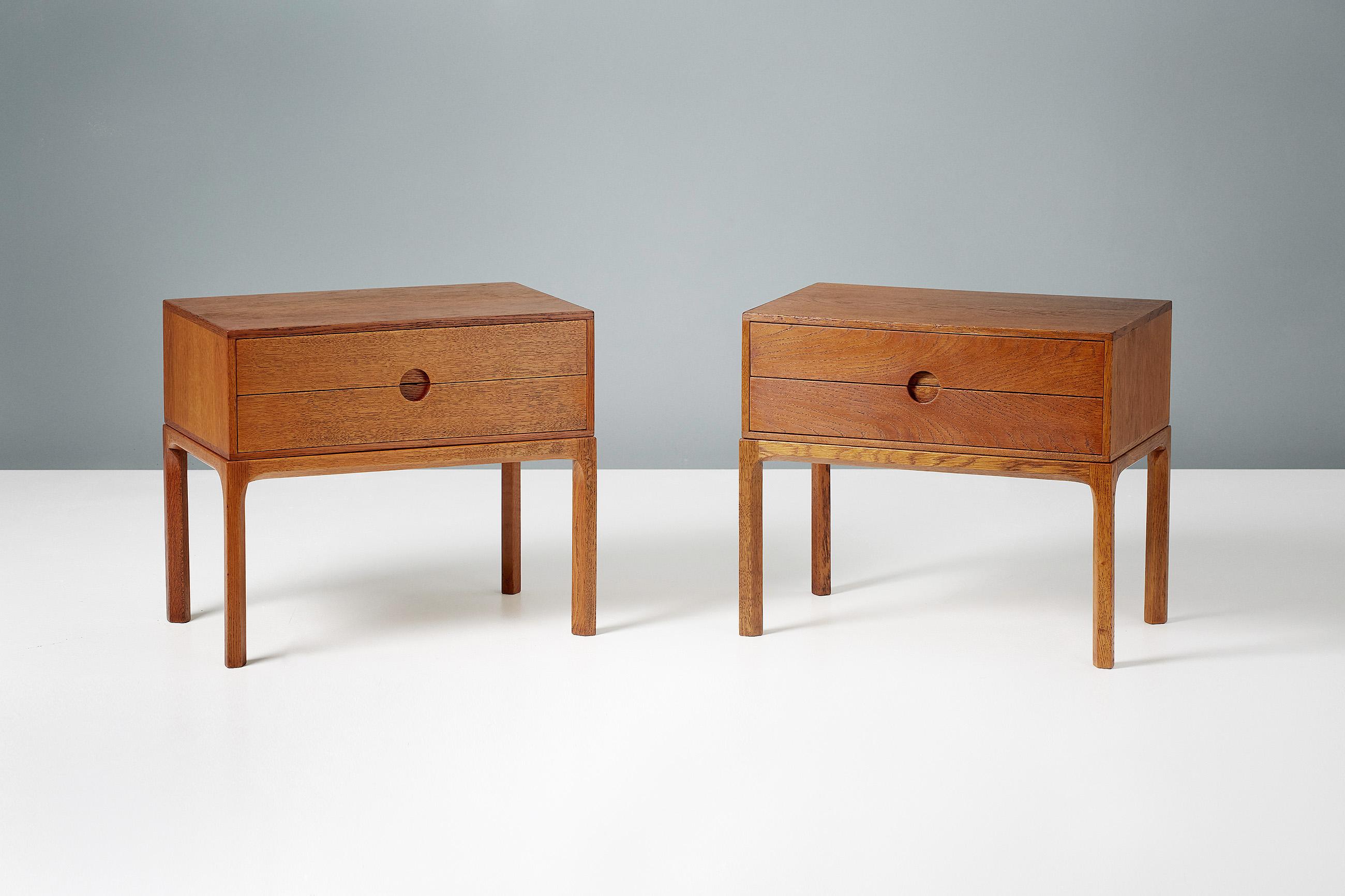 Danish Kai Kristiansen Oak Bedside Cabinets, 1960s