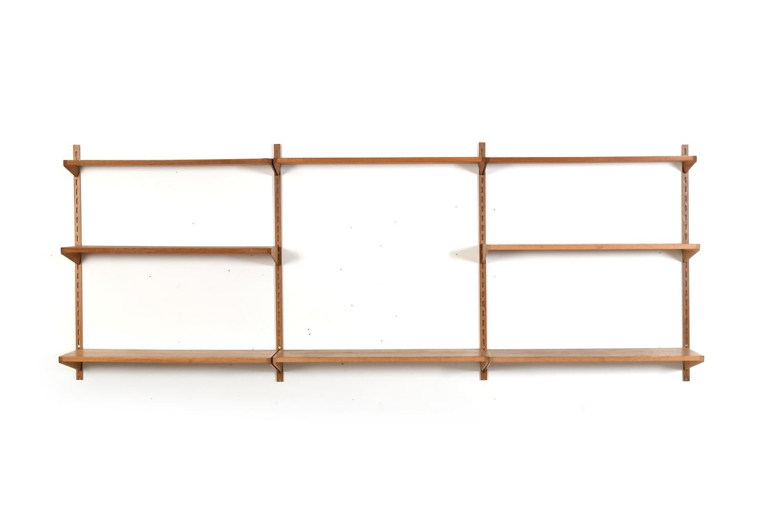 Scandinavo moderno Kai Kristiansen Oak Shelf System 1960s in vendita