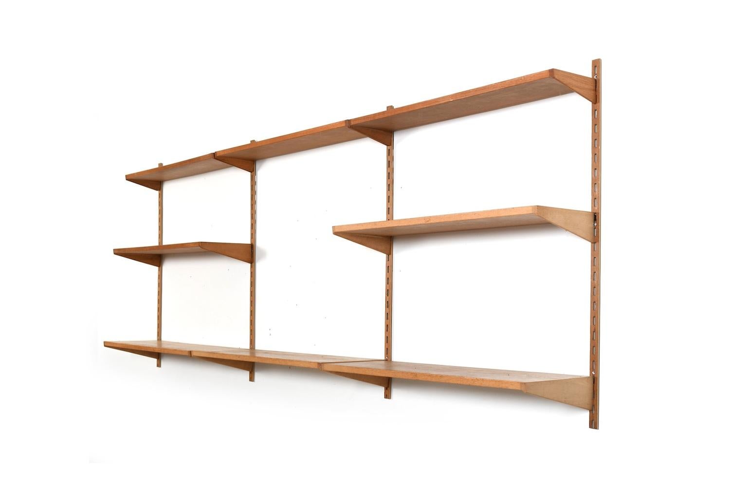 Danese Kai Kristiansen Oak Shelf System 1960s in vendita