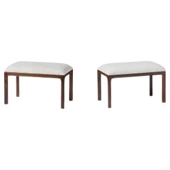 Kai Kristiansen Pair of Rosewood & Fabric Ottomans c1950s