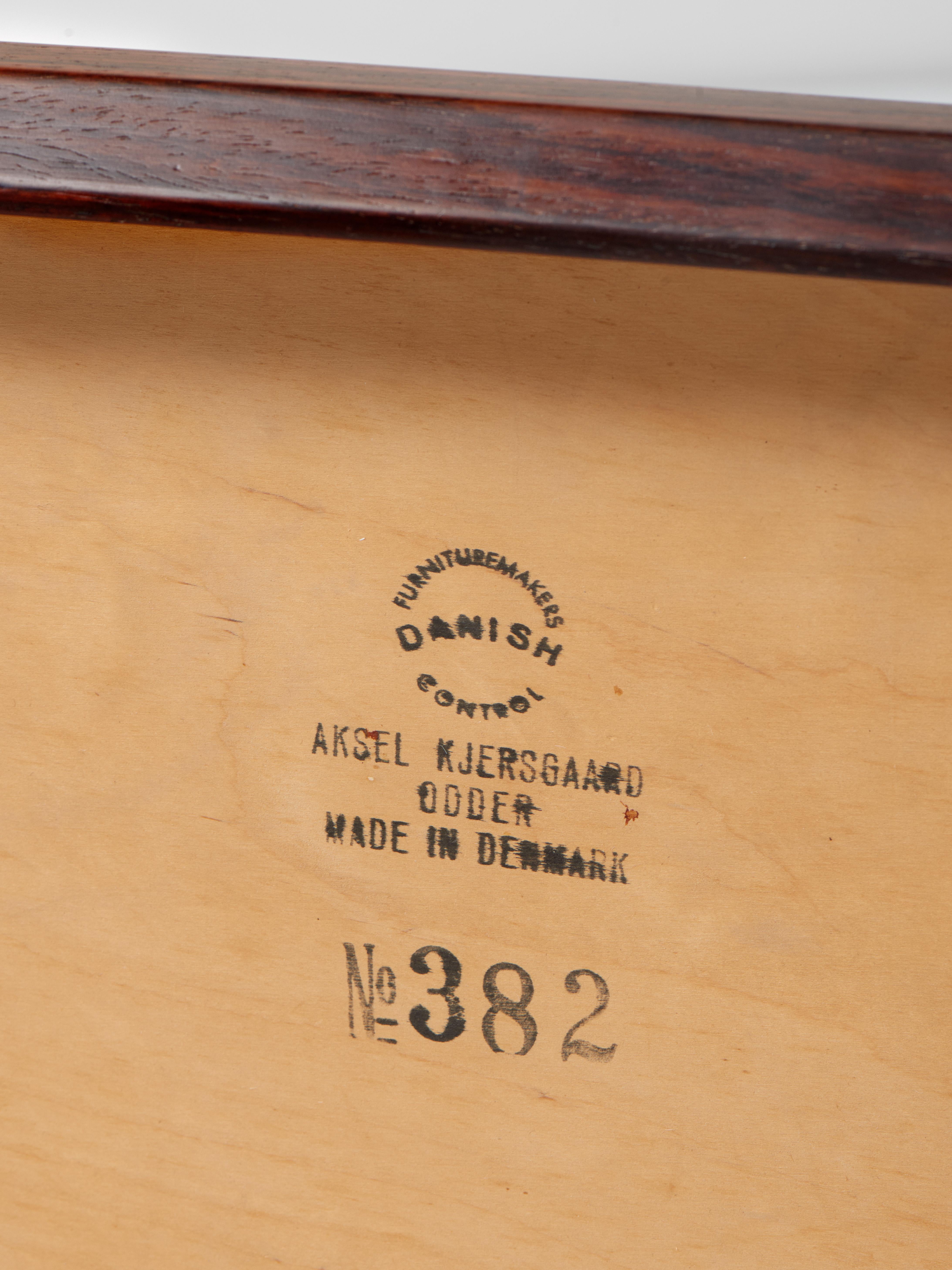 Kai Kristiansen Paar Palisander & Leder Ottomane im Angebot 2