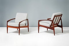 Kai Kristiansen Pair of Rosewood Paper Knife Lounge Chairs, 1950s