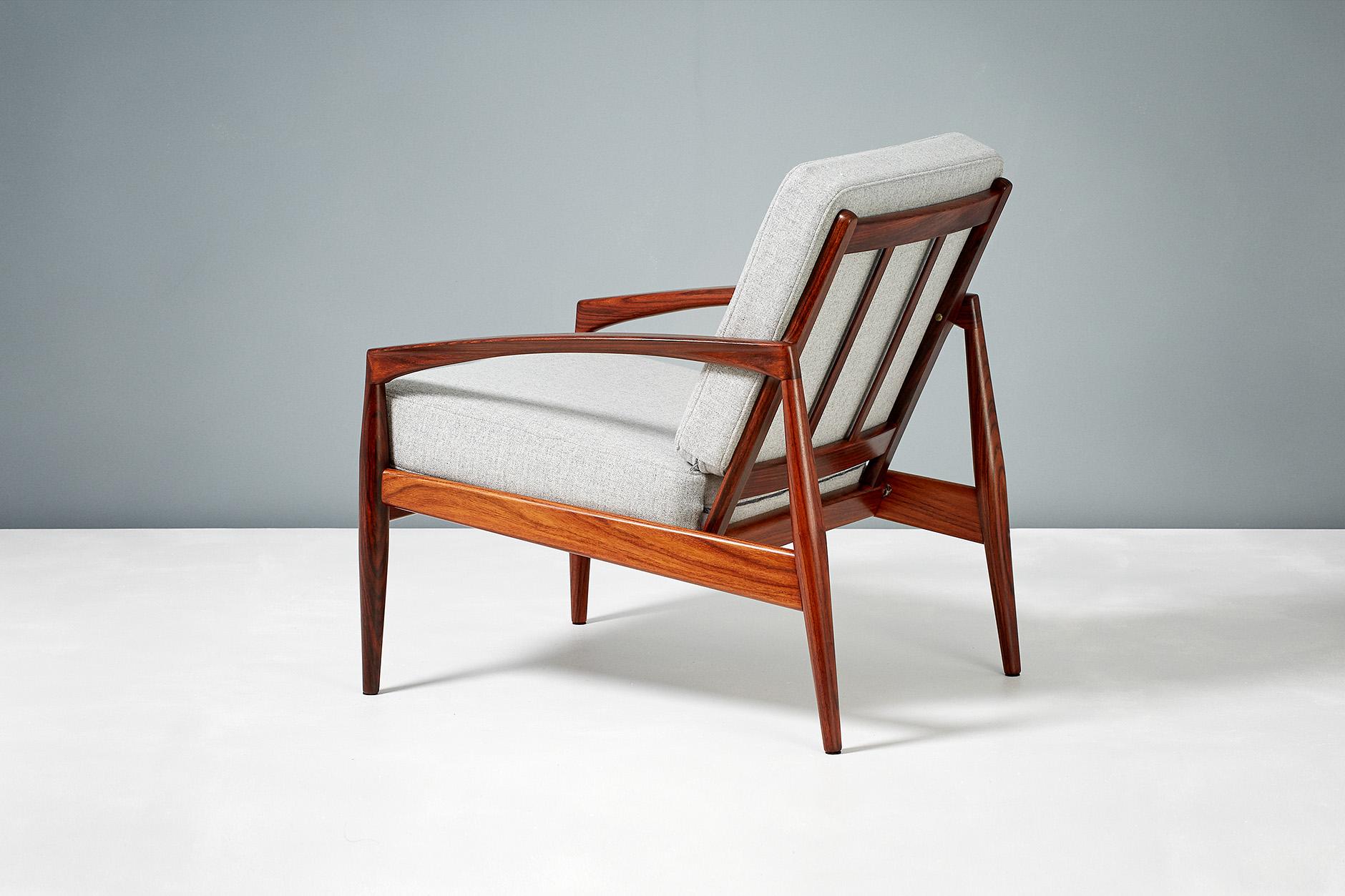 Danish Kai Kristiansen Pair of Rosewood Paper Knife Lounge Chairs, 1950s For Sale