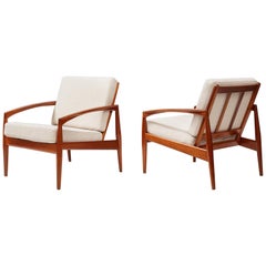 Kai Kristiansen Paper Knife Lounge Chairs, Teak