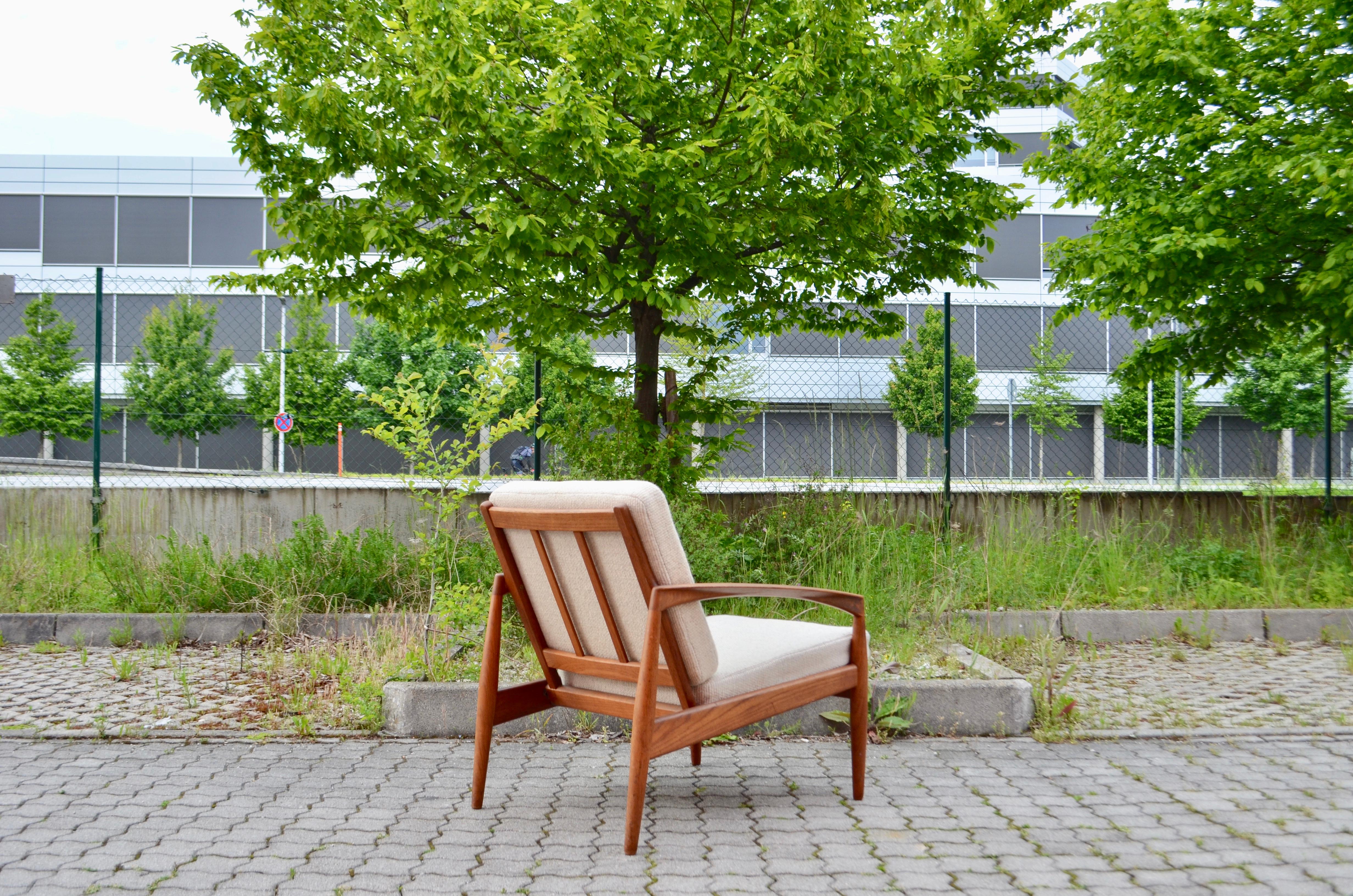 Kai Kristiansen Paper Knife Teak Easy Chair for Magnus Olesen Set of 2 For Sale 3