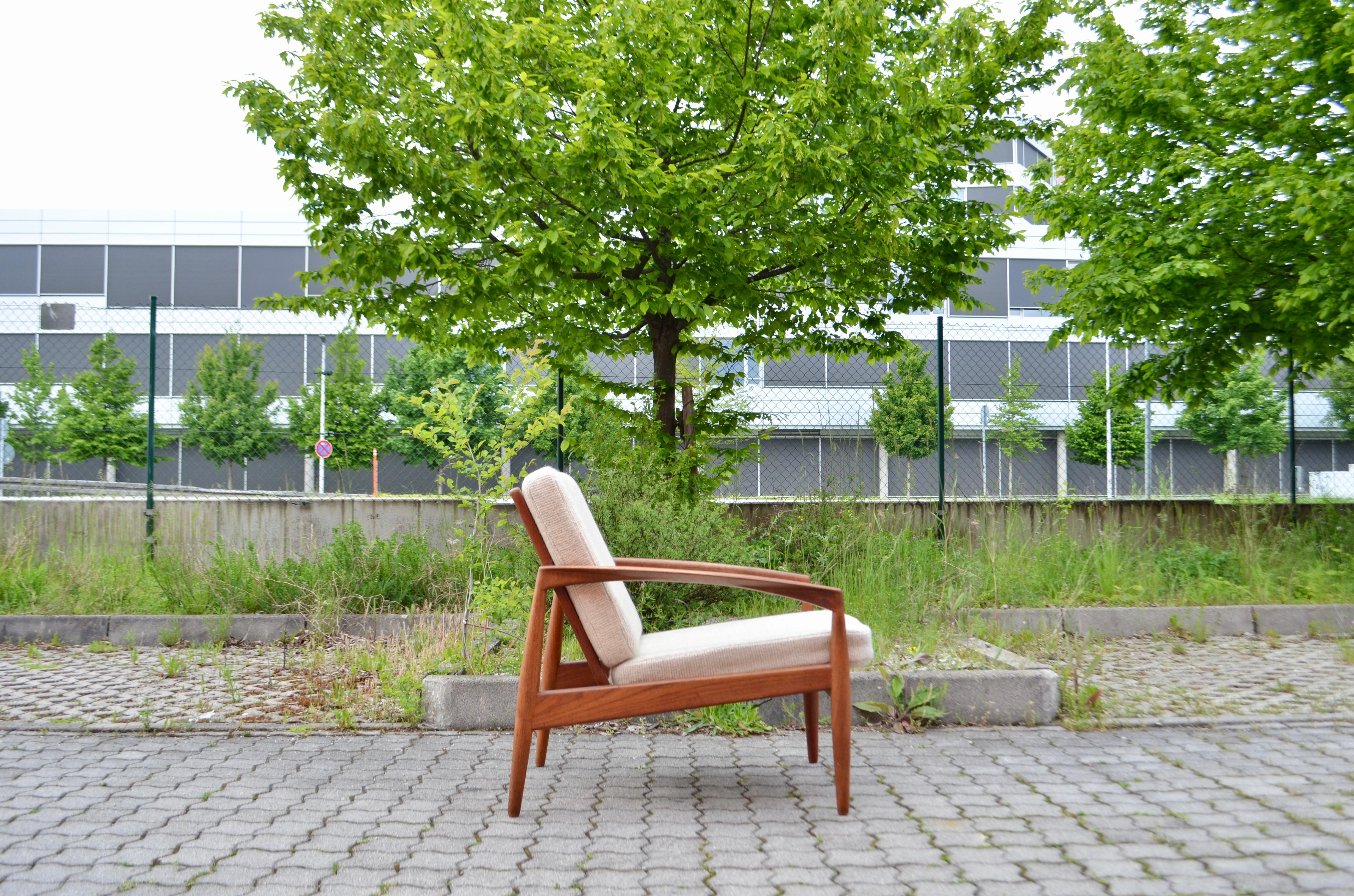 Kai Kristiansen Paper Knife Teak Easy Chair for Magnus Olesen Set of 2 For Sale 1