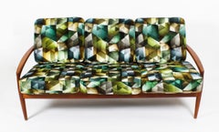 Kai Kristiansen "Paper Knife", divano ad albero in teak per Magnus Olesen Metà del XX secolo