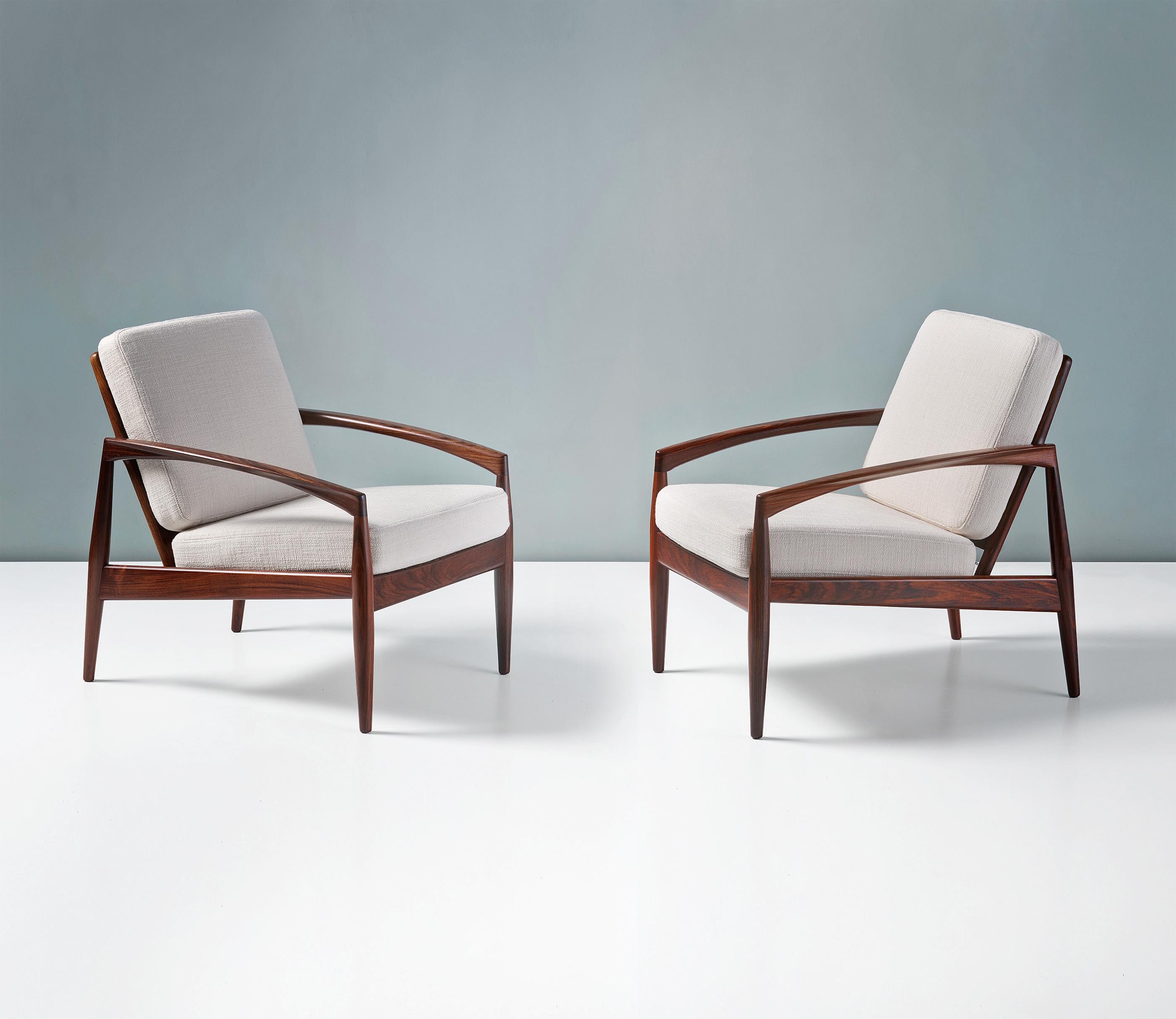 Kai Kristiansen - Paper Knife Lounge Chairs, 1955

A pair of lounge chairs produced by Magnus Olesen in Denmark in the 1950s. The Paper Knife is one of Danish designer Kai Kristiansen's most iconic and well-loved designs. These examples are made