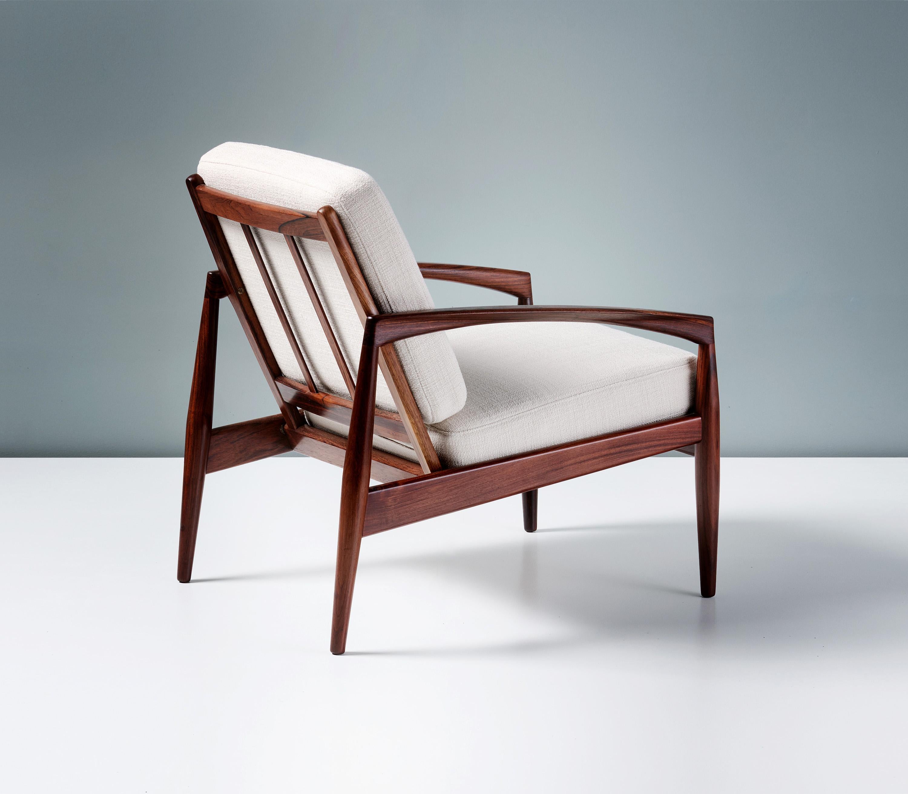 Scandinavian Modern Kai Kristiansen Paper Knife Vintage 1950s Rosewood Lounge Chairs For Sale
