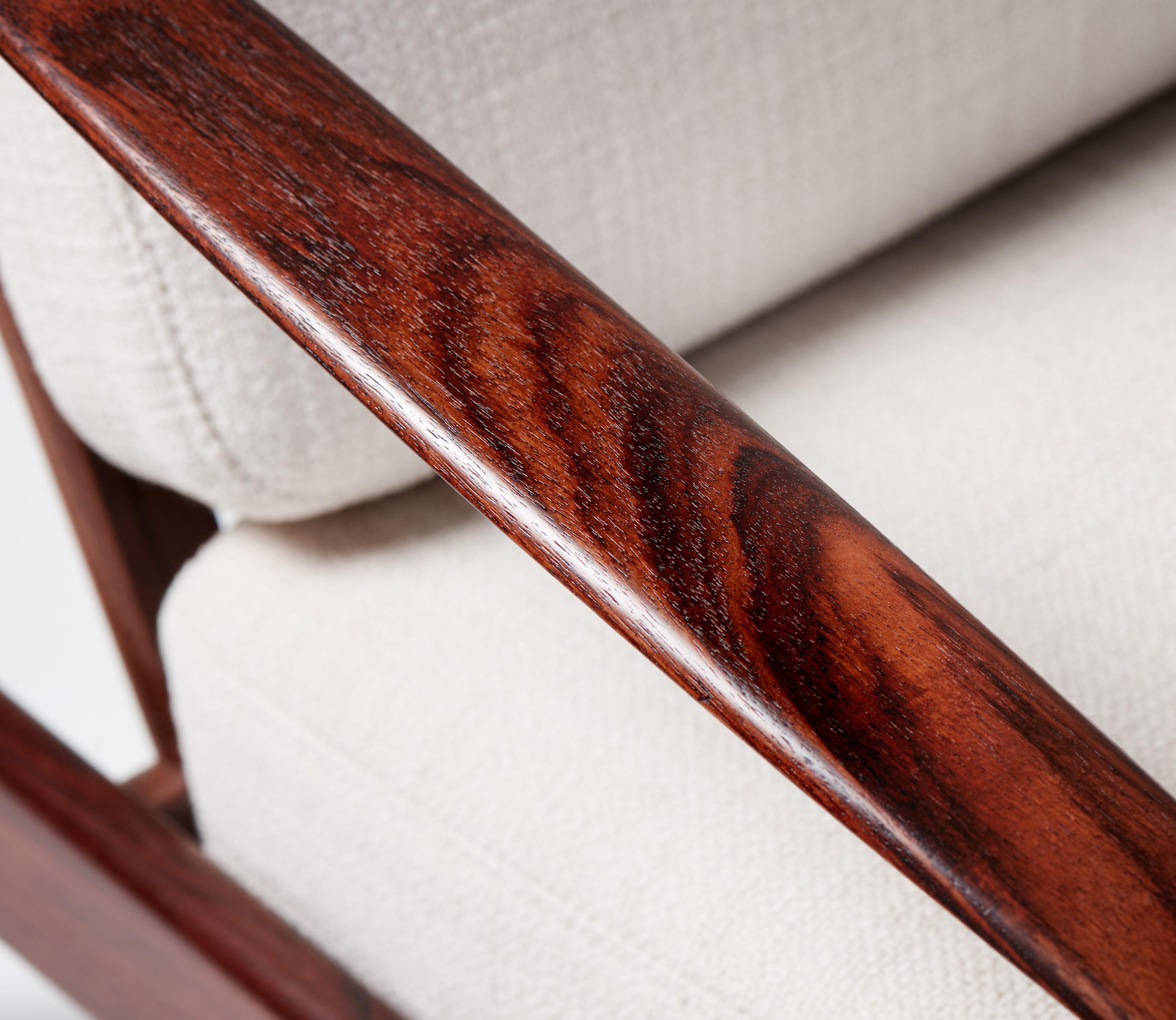 Danish Kai Kristiansen Paper Knife Vintage 1950s Rosewood Lounge Chairs For Sale