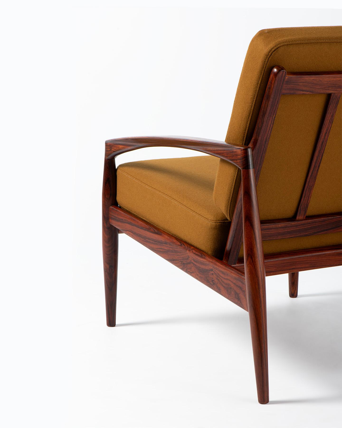 Laine Kai Kristiansen Paper Knife Chaises longues en bois de rose des années 1950 en vente