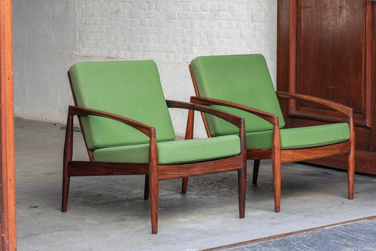 Danish Kai Kristiansen 'Paperknife' Easy Chairs, aka ‘model 121’, Denmark, 1955