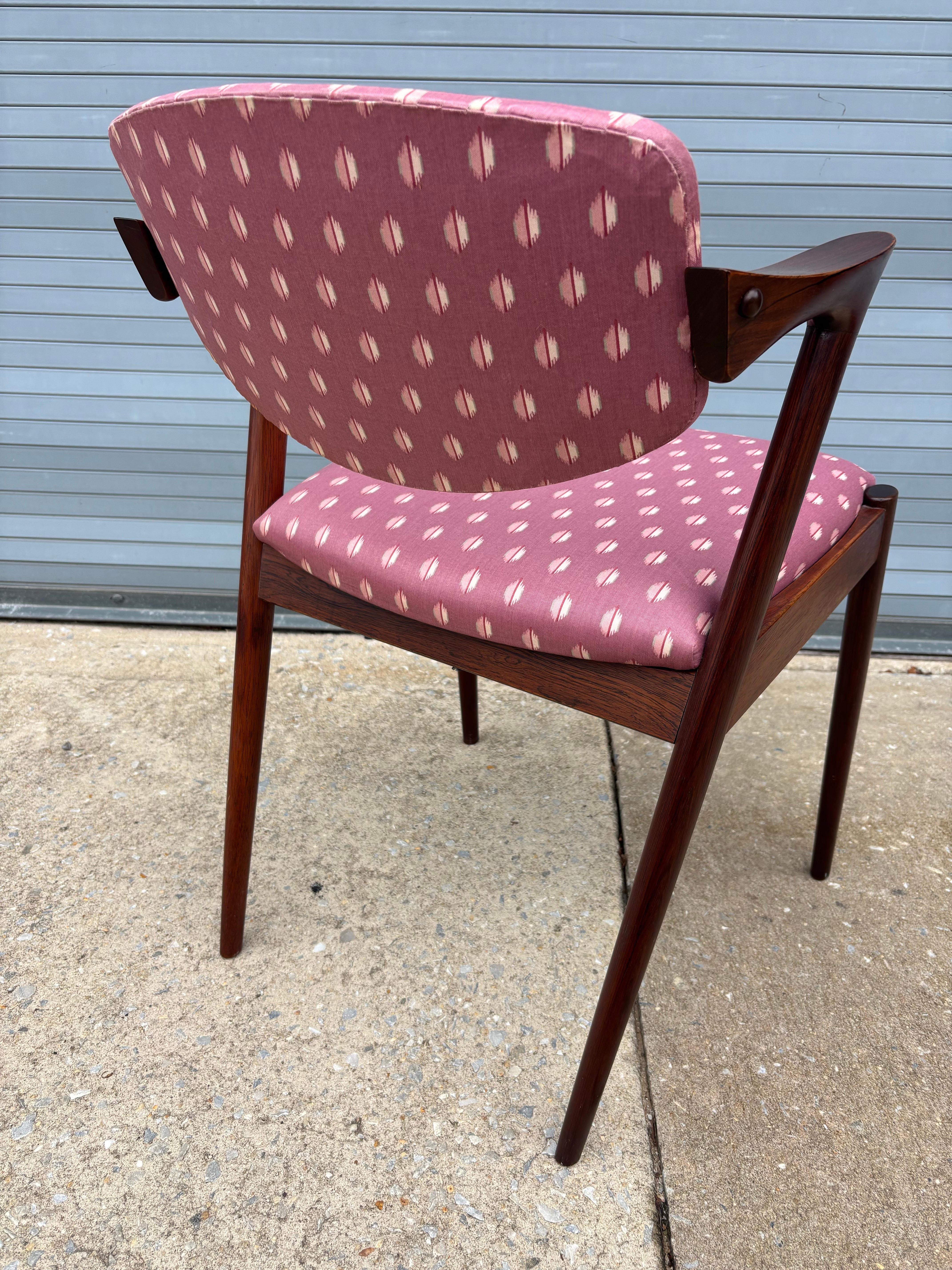 Kai Kristiansen Rosewood Armchair Model 42 In Good Condition For Sale In Philadelphia, PA