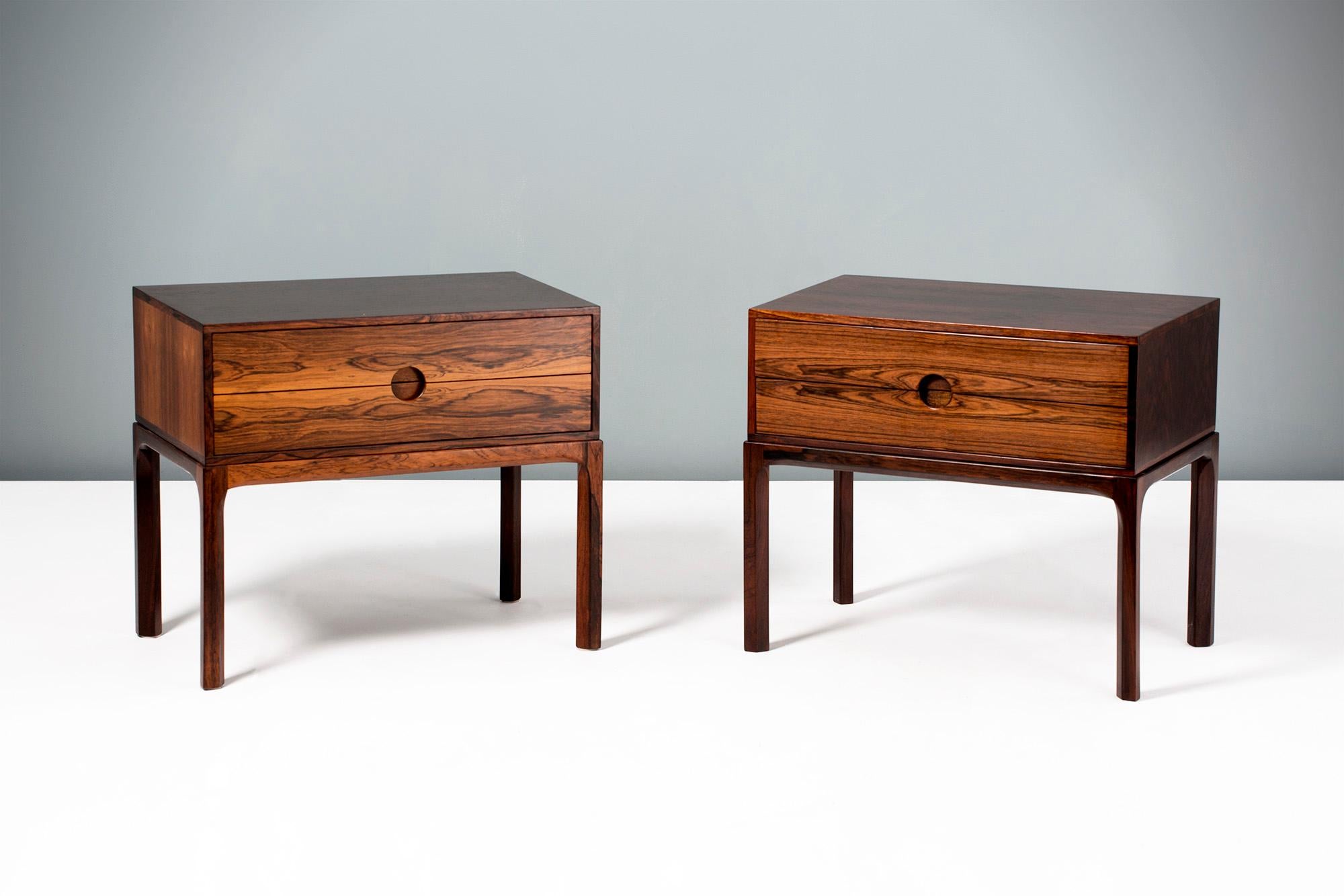 Scandinavian Modern Kai Kristiansen Rosewood Bedside Cabinets, 1960s