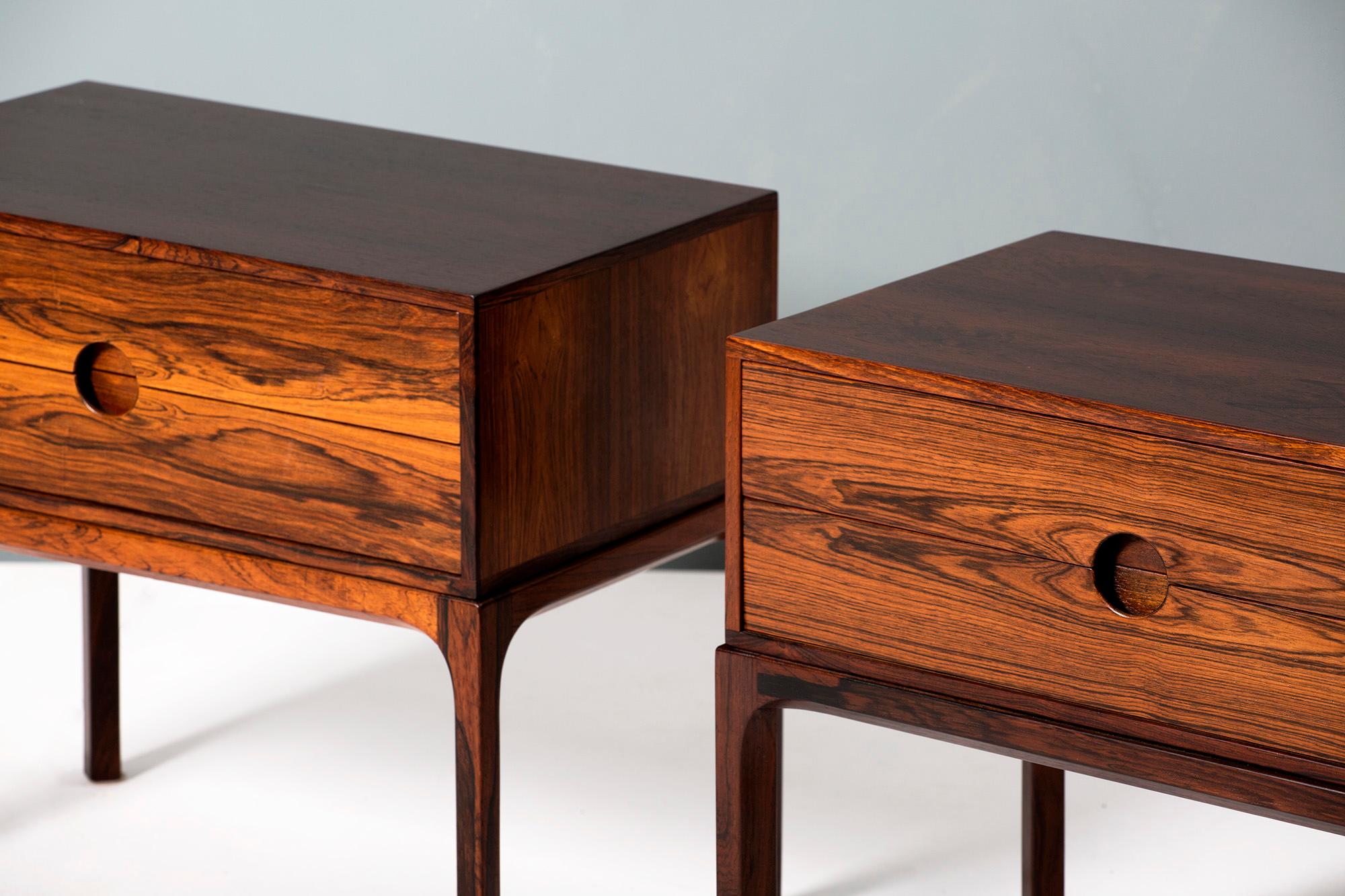 Mid-20th Century Kai Kristiansen Rosewood Bedside Cabinets, 1960s