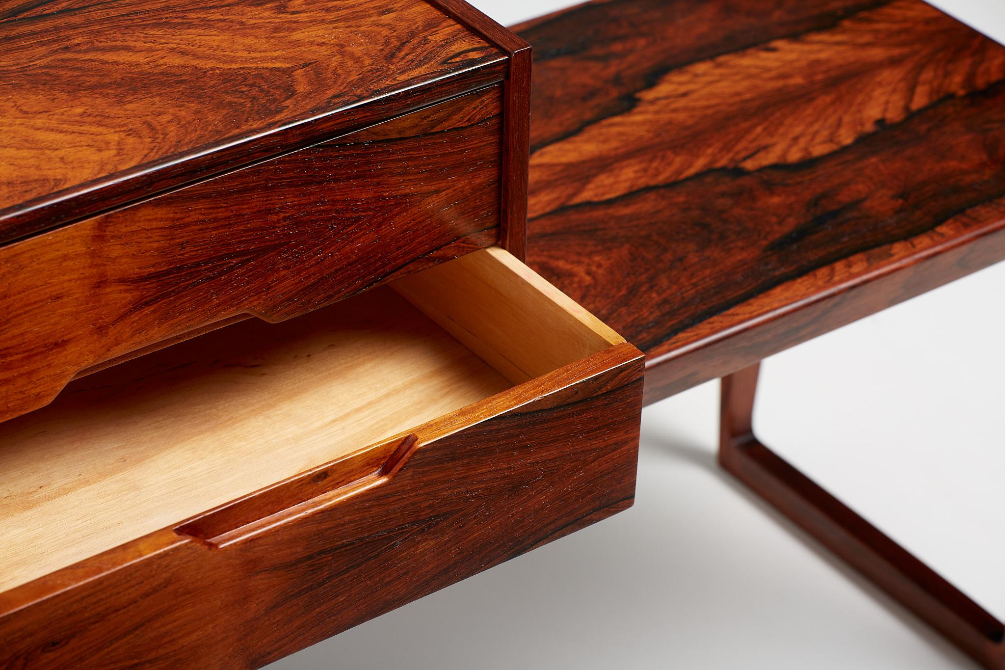 Mid-20th Century Kai Kristiansen Rosewood Bench and Drawers Set, circa 1960 For Sale