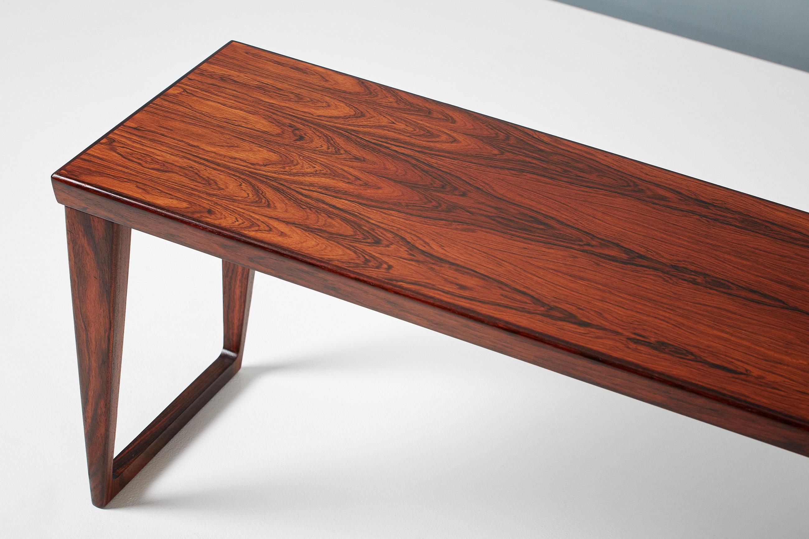 Mid-20th Century Kai Kristiansen Rosewood Bench and Drawers Set, circa 1960 For Sale