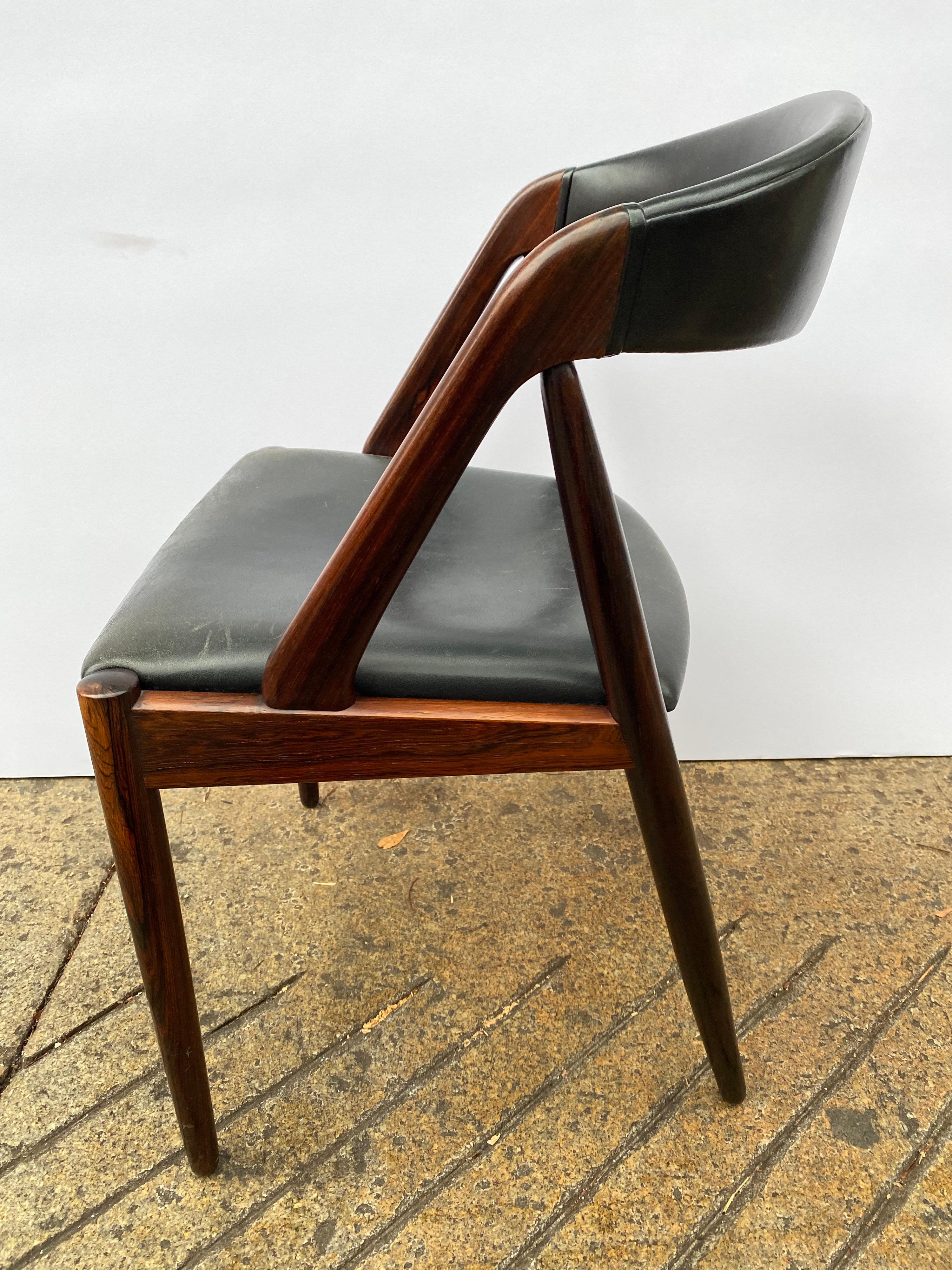 Scandinavian Modern Kai Kristiansen Rosewood Chair Model 31