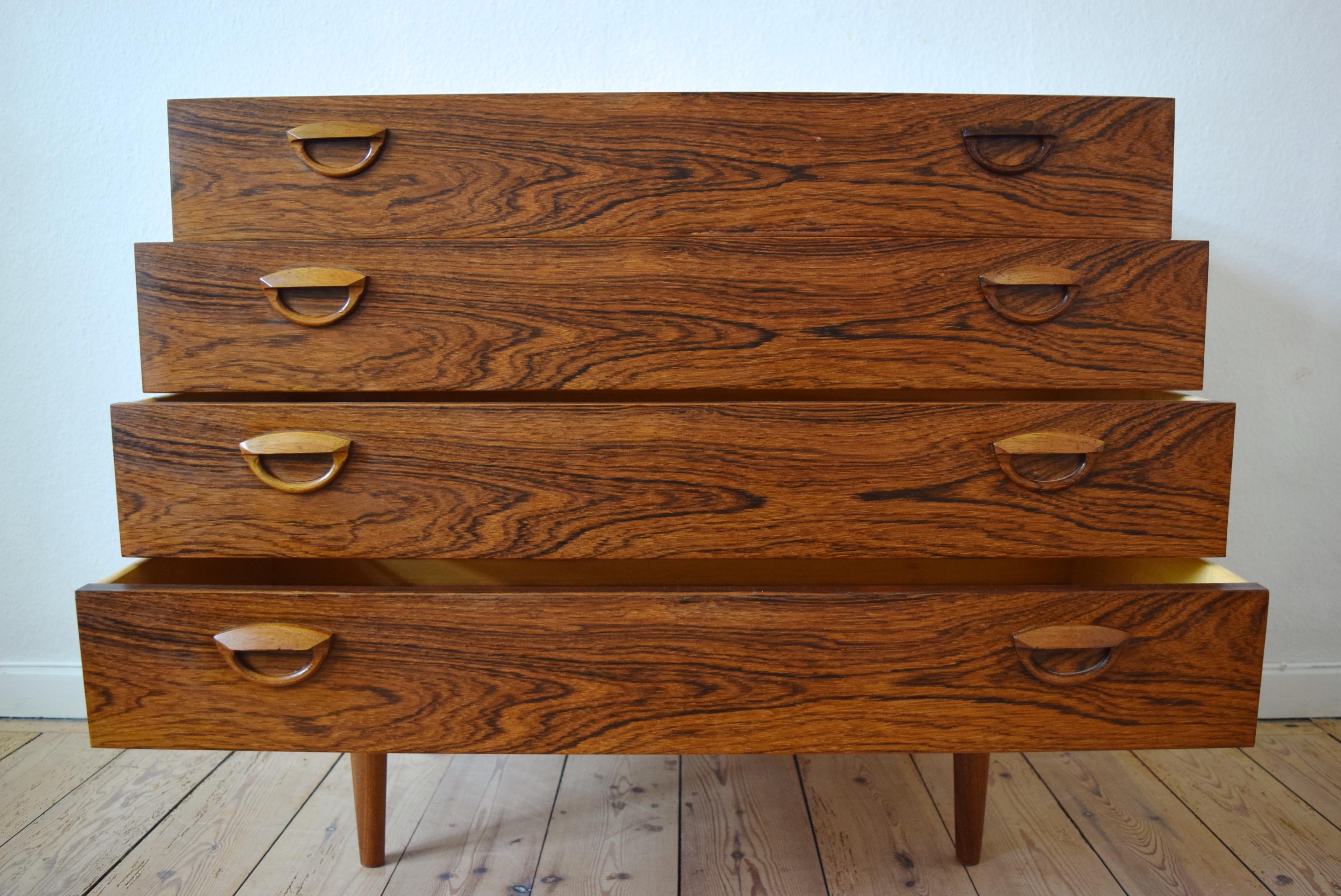 Danish Kai Kristiansen Rosewood Chest of Drawers, 1960s For Sale