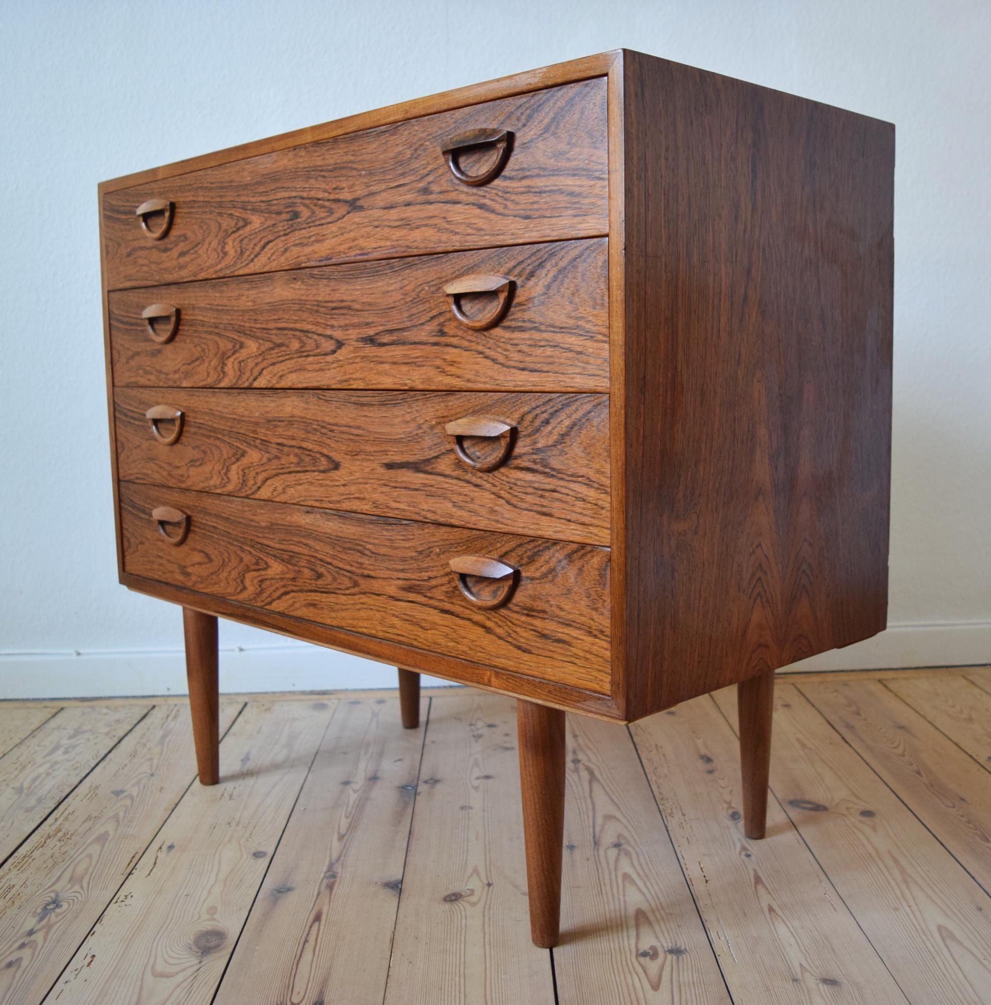 Mid-20th Century Kai Kristiansen Rosewood Chest of Drawers, 1960s For Sale