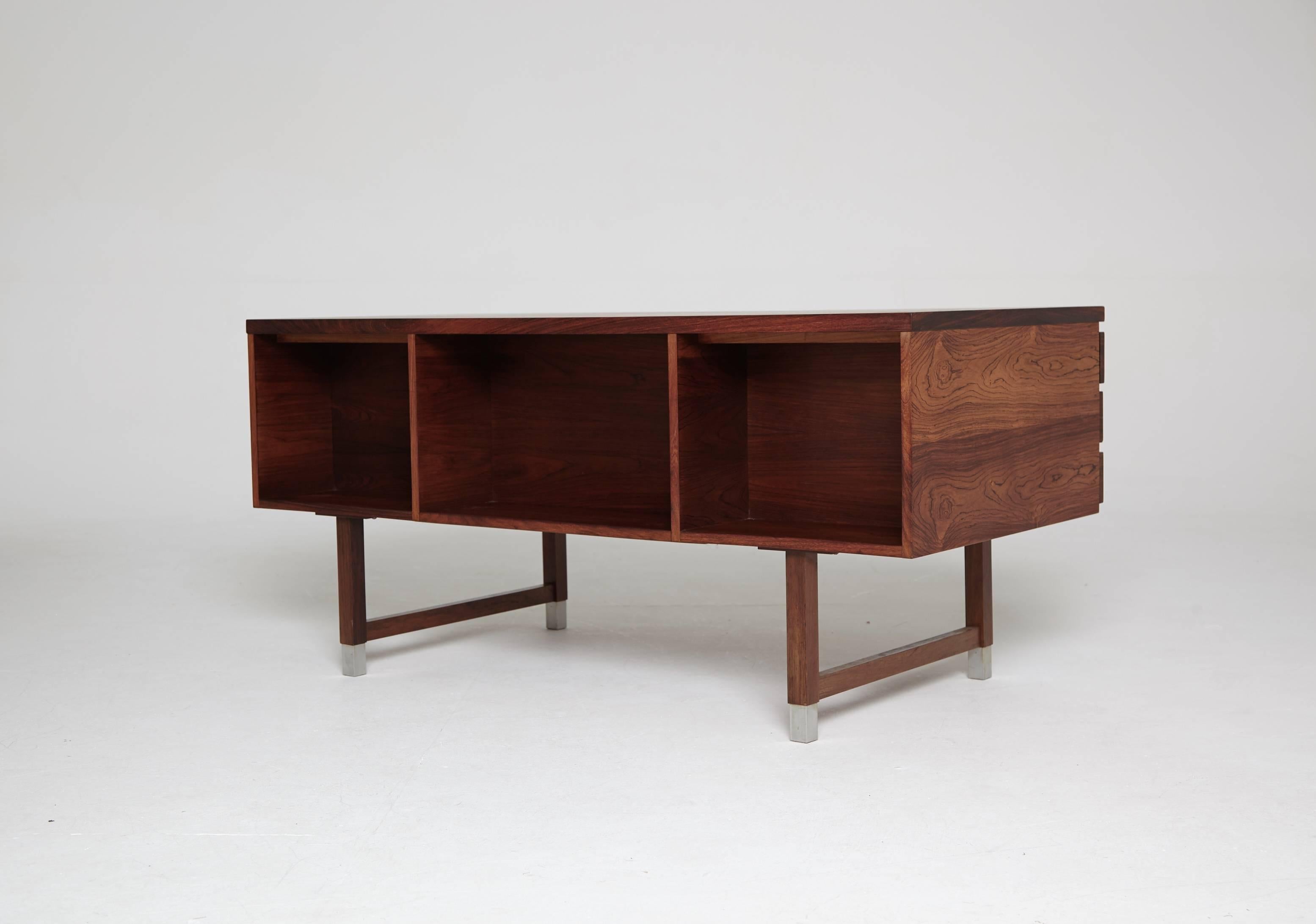 Danish Kai Kristiansen Rosewood Desk, 1960s, Denmark