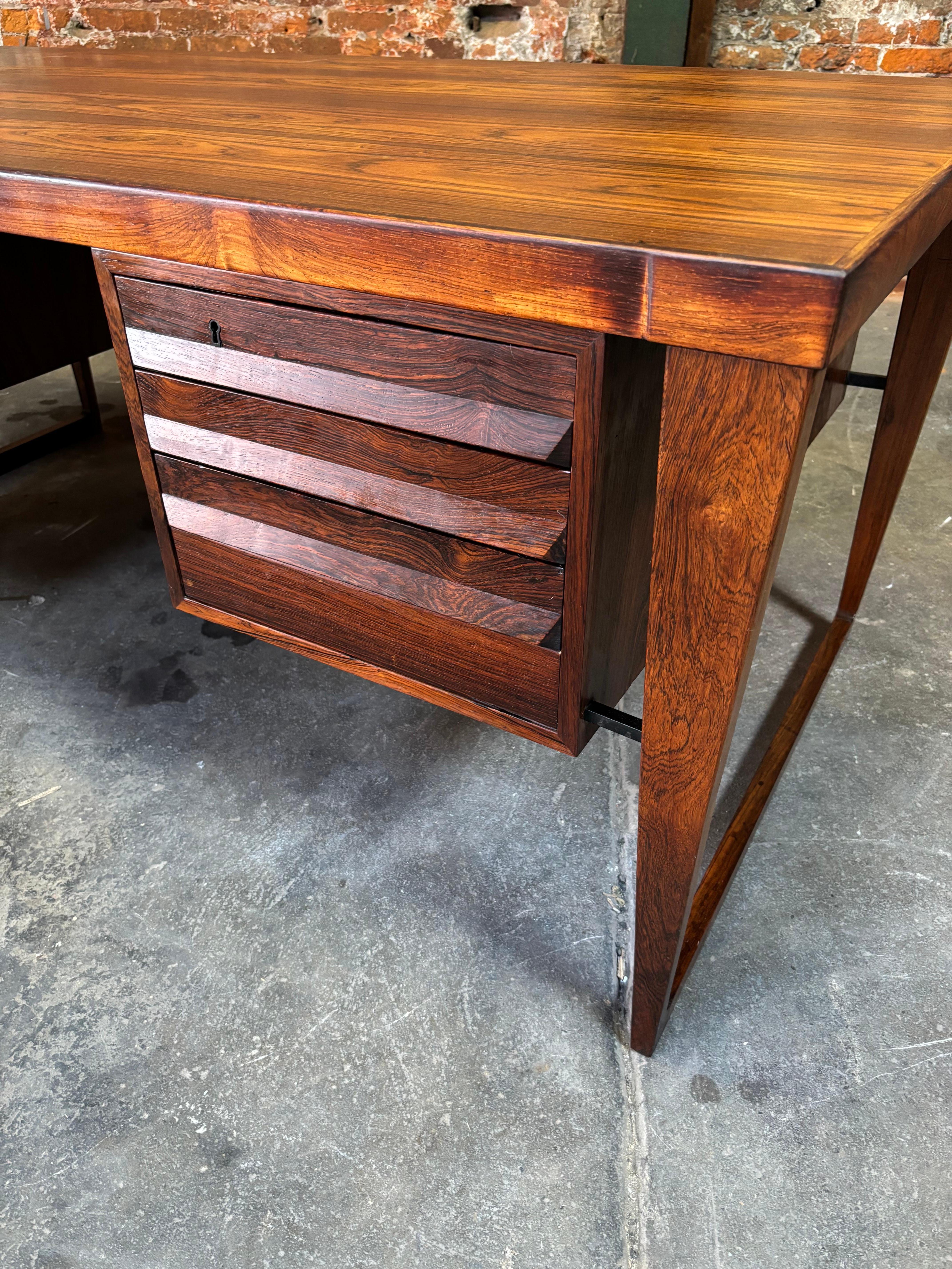 Scandinavian Modern Kai Kristiansen Rosewood Desk Model 70
