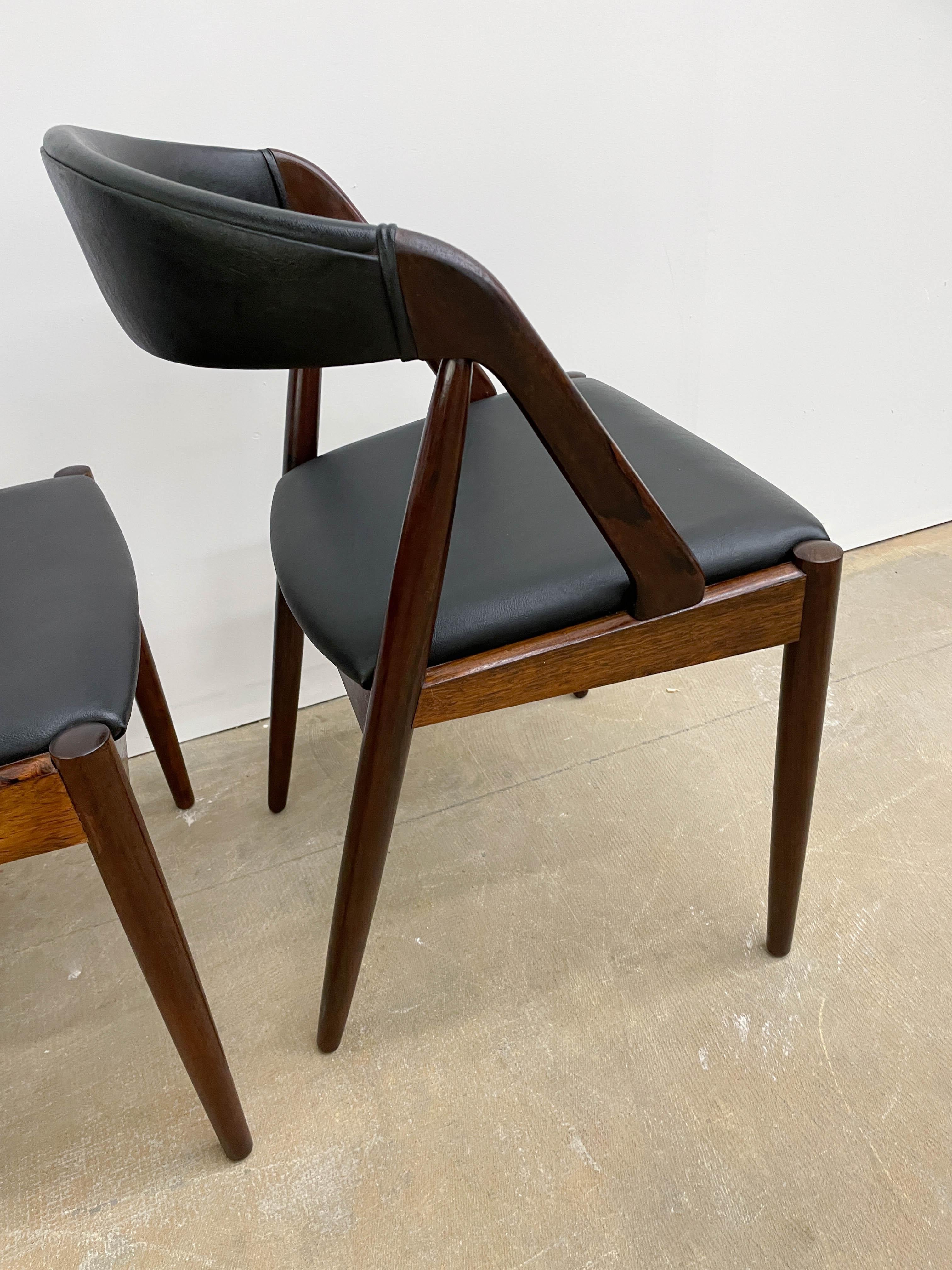 Leather Kai Kristiansen Rosewood Dining Set