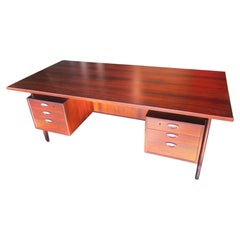 Kai Kristiansen Rosewood Ex Long Executive Desk by Feldballes Denmark