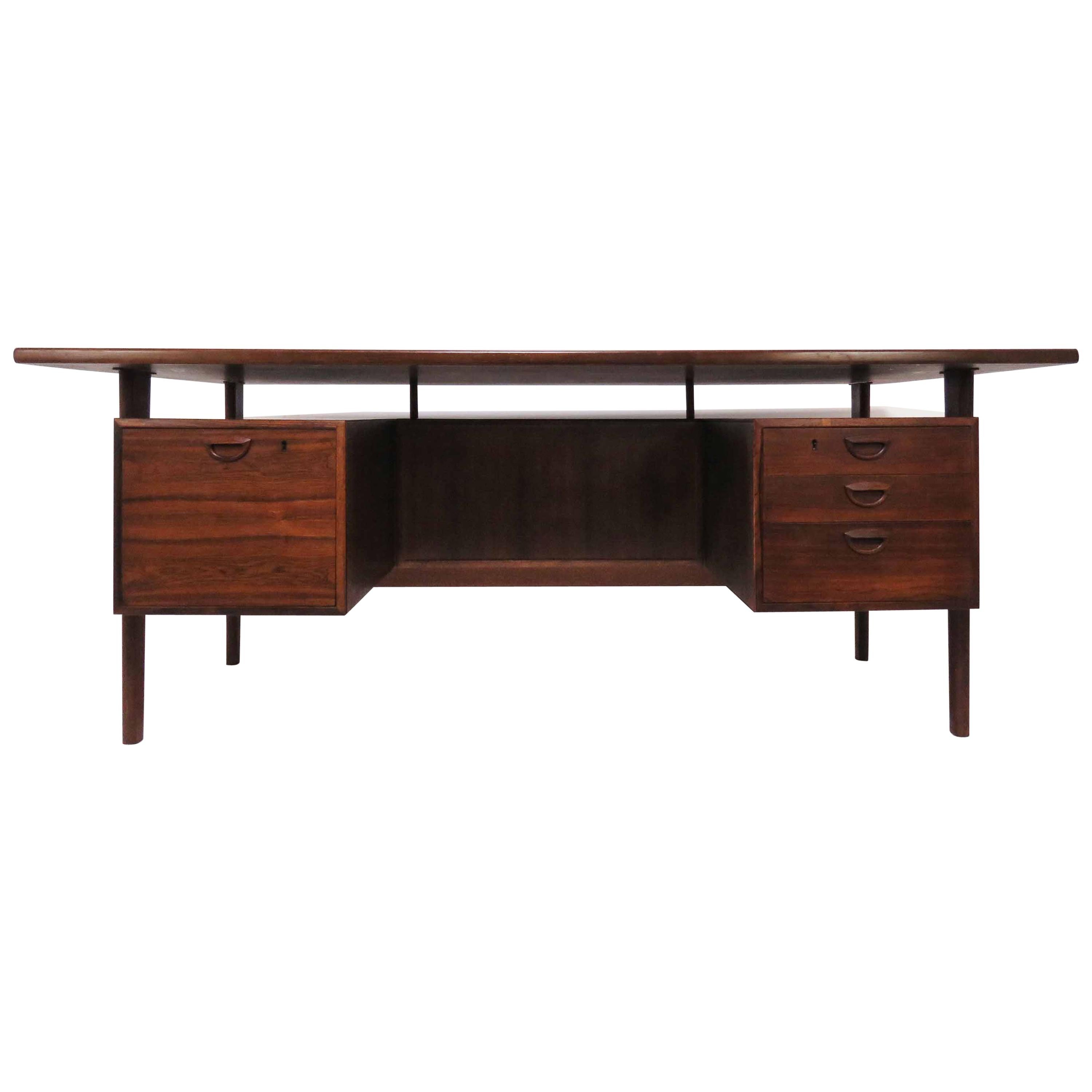 Kai Kristiansen Rosewood Executive Desk, circa 1960s