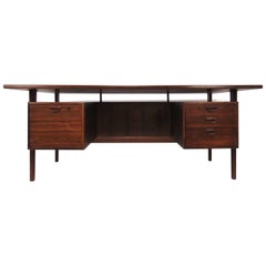 Kai Kristiansen Rosewood Executive Desk, circa 1960s