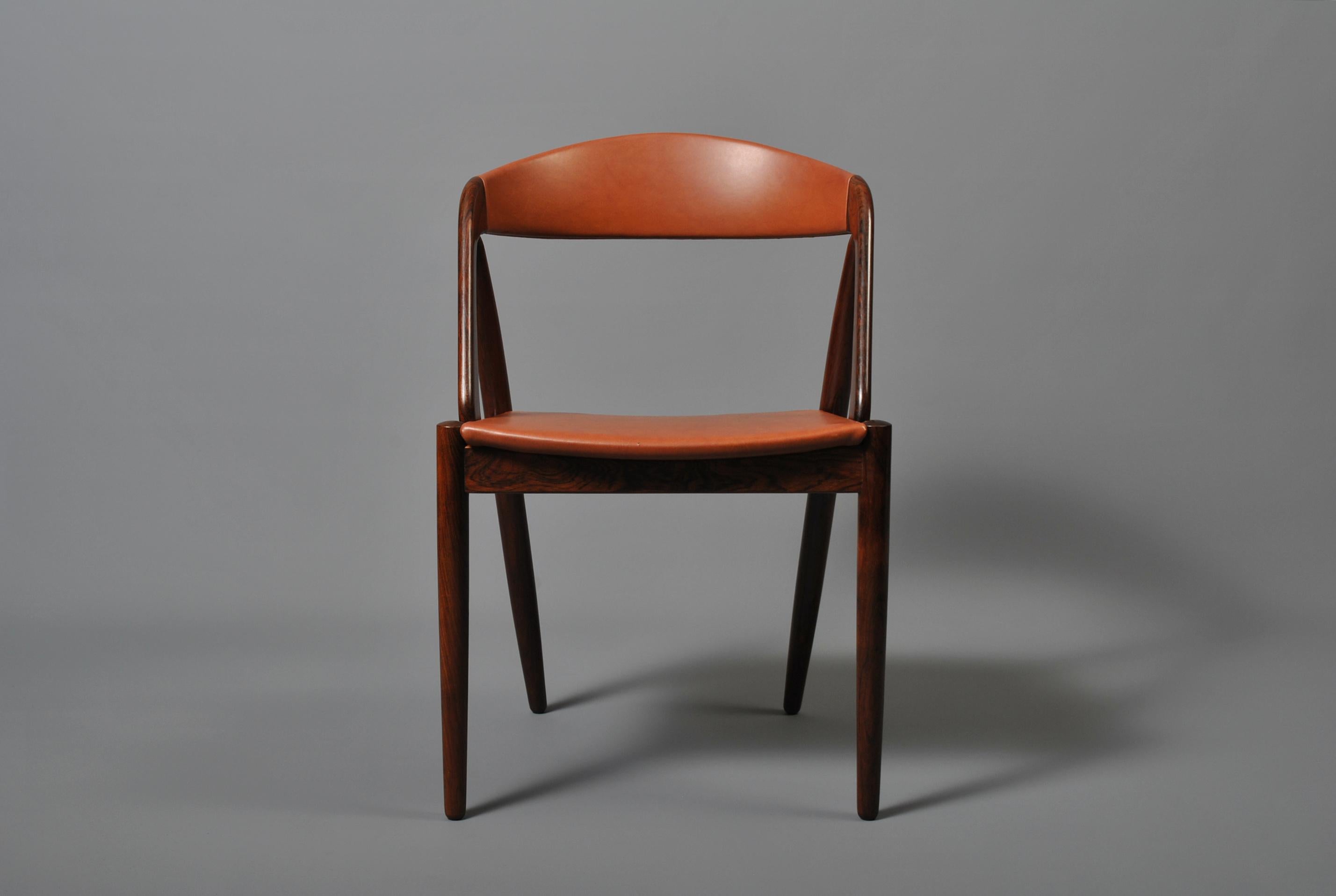 Scandinavian Modern Kai Kristiansen Rosewood Model 31 Chairs 