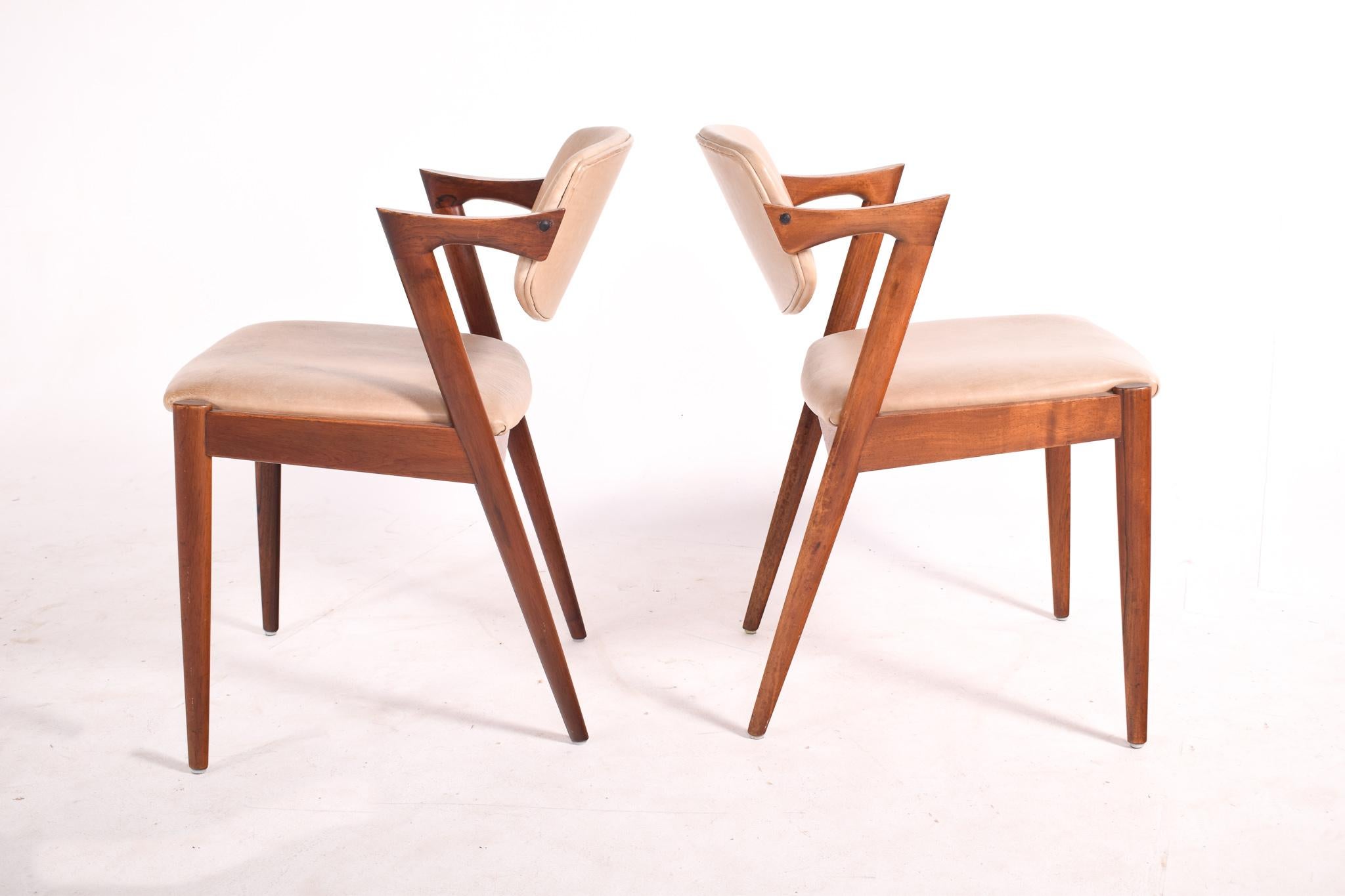 Kai Kristiansen Rosewood Model 42 Dining Chairs 1