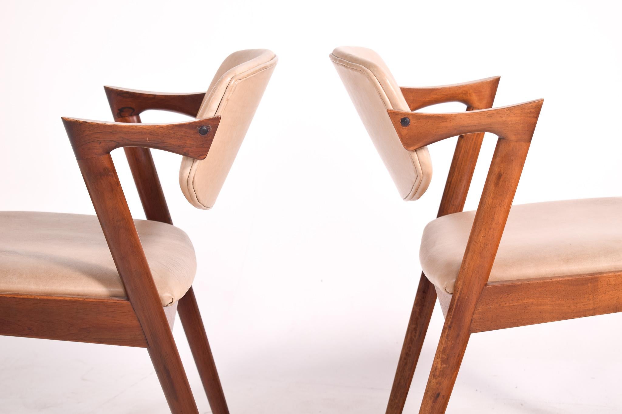 Kai Kristiansen Rosewood Model 42 Dining Chairs 2