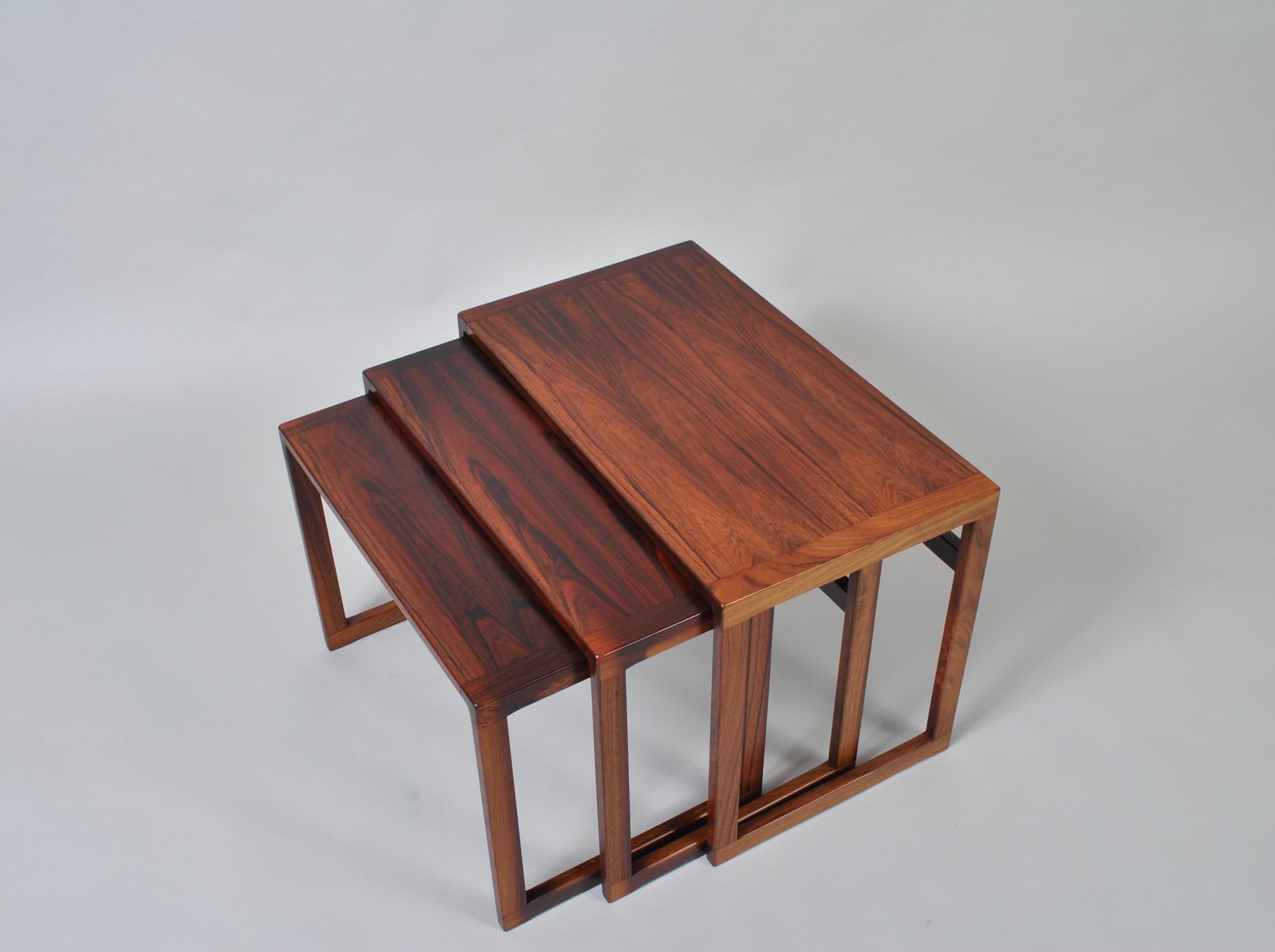 20th Century Kai Kristiansen Rosewood Nesting Tables