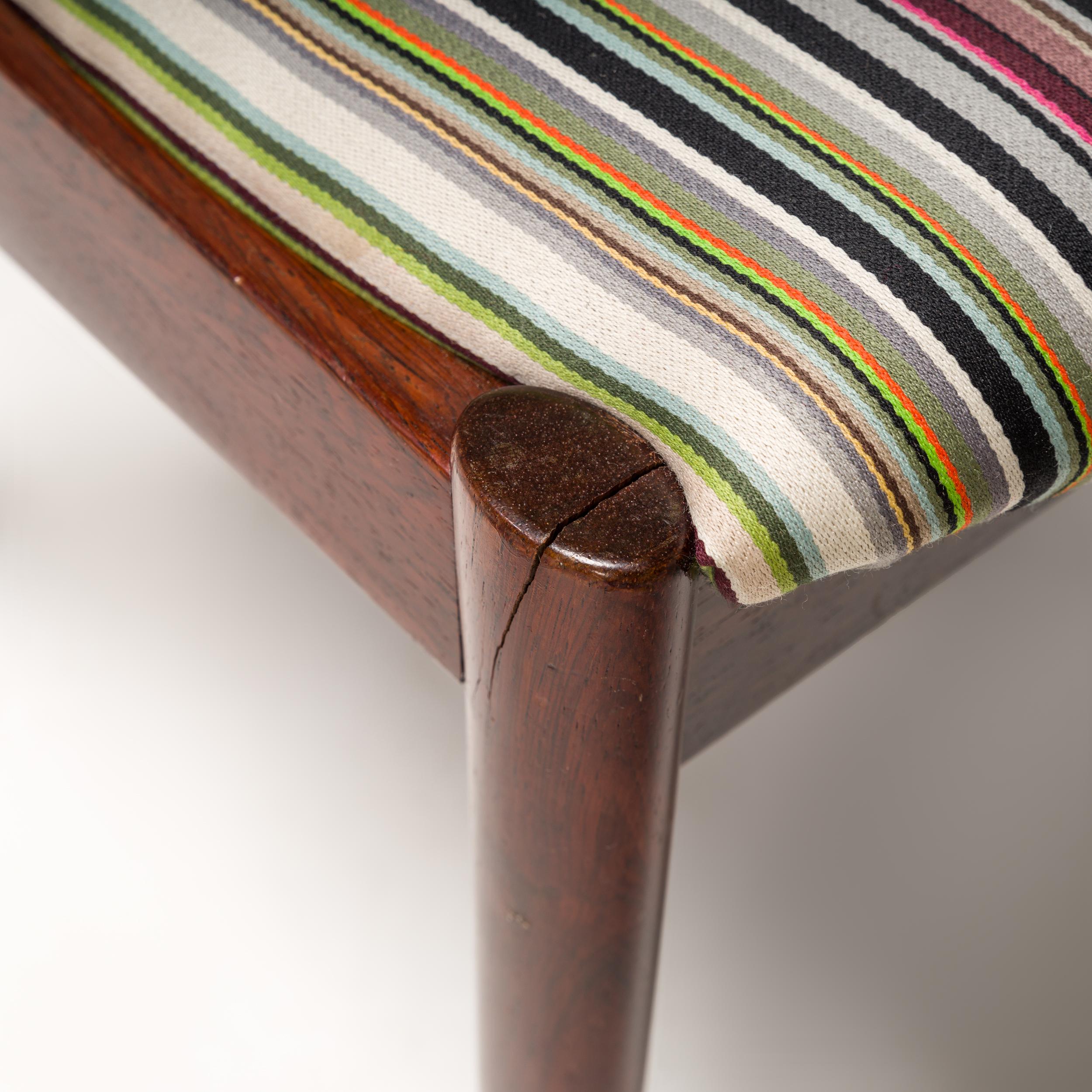 Kai Kristiansen Rosewood No 42 Dining Chairs with Paul Smith Fabric, Set of 2 For Sale 10