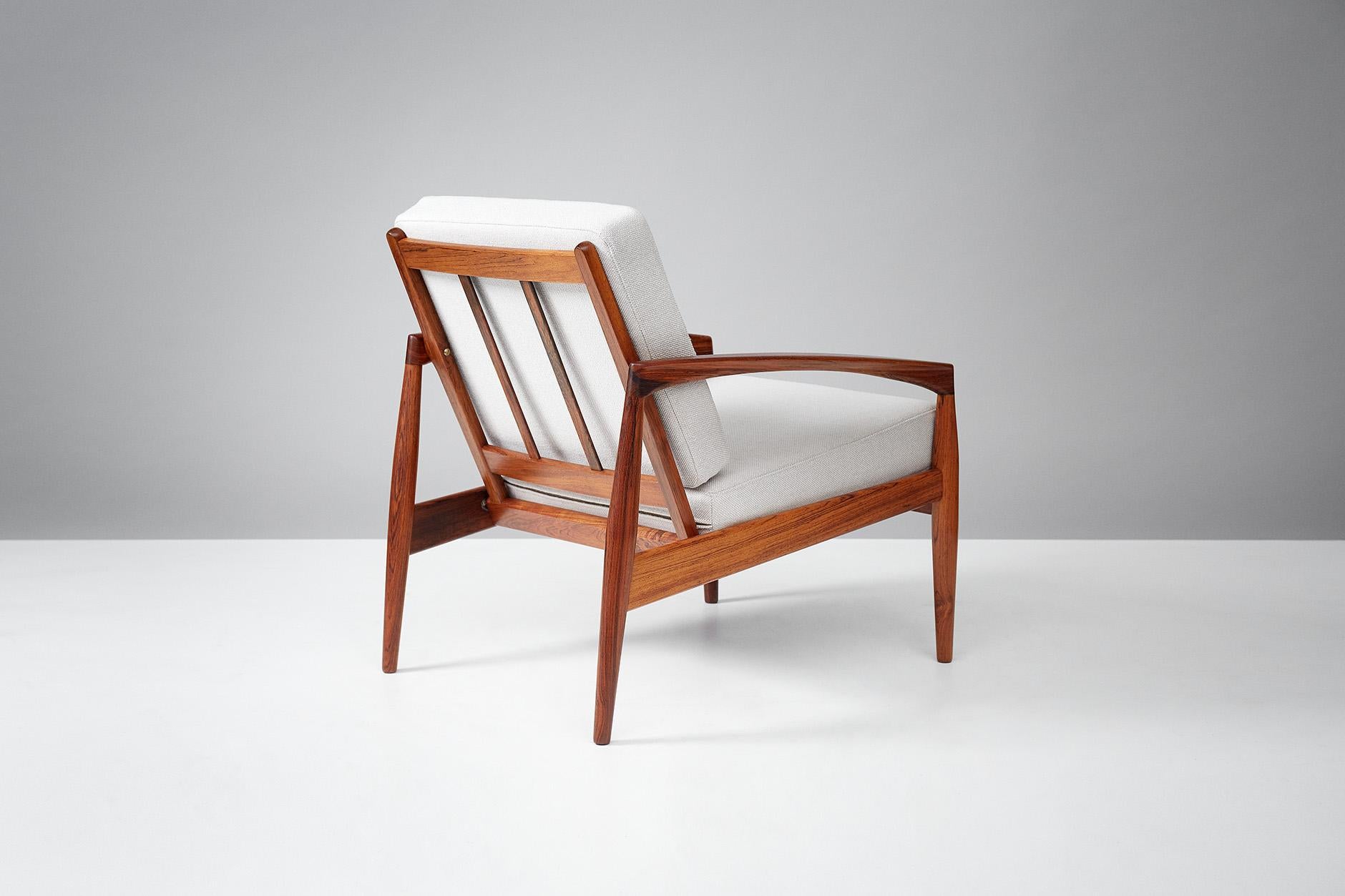 Danish Kai Kristiansen Rosewood Paper Knife Lounge Chair