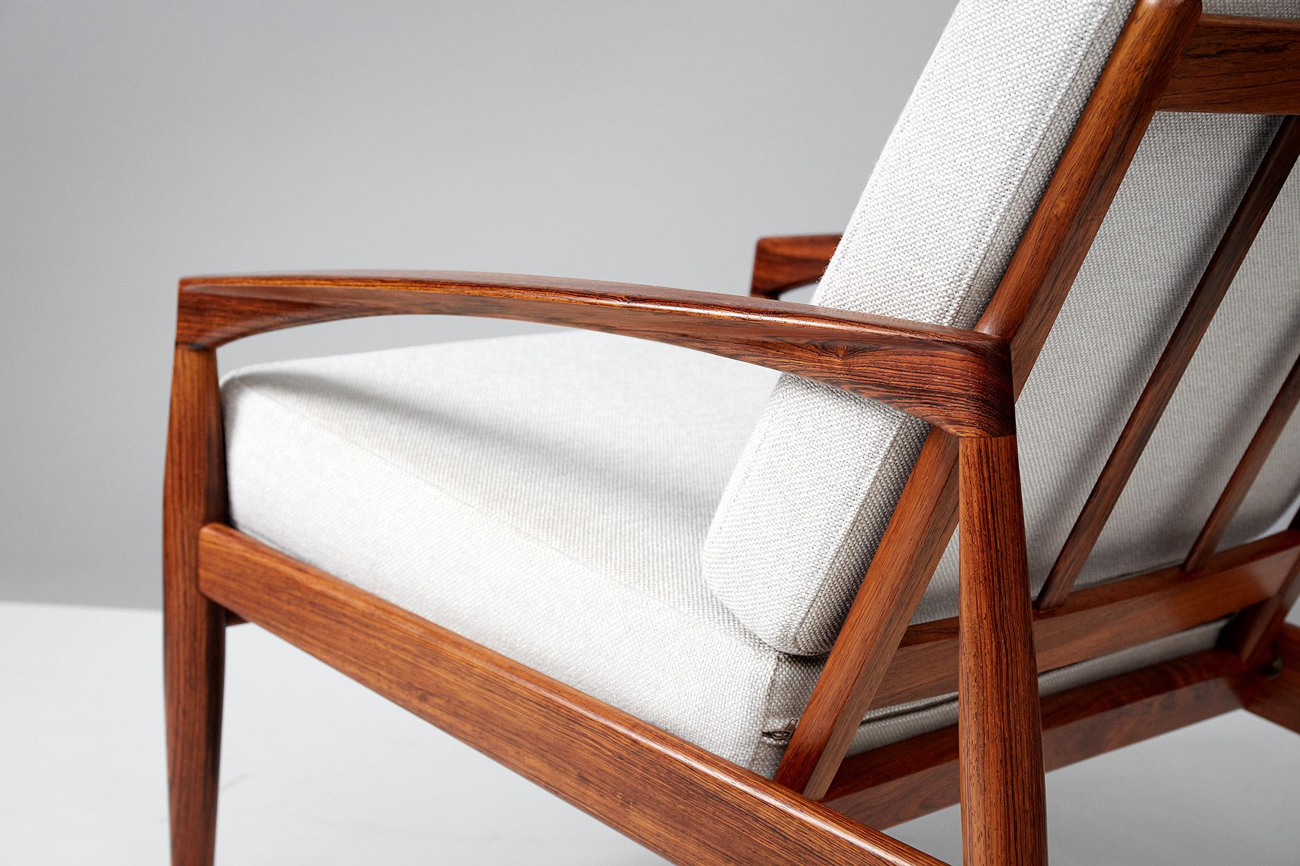 Wool Kai Kristiansen Rosewood Paper Knife Lounge Chair