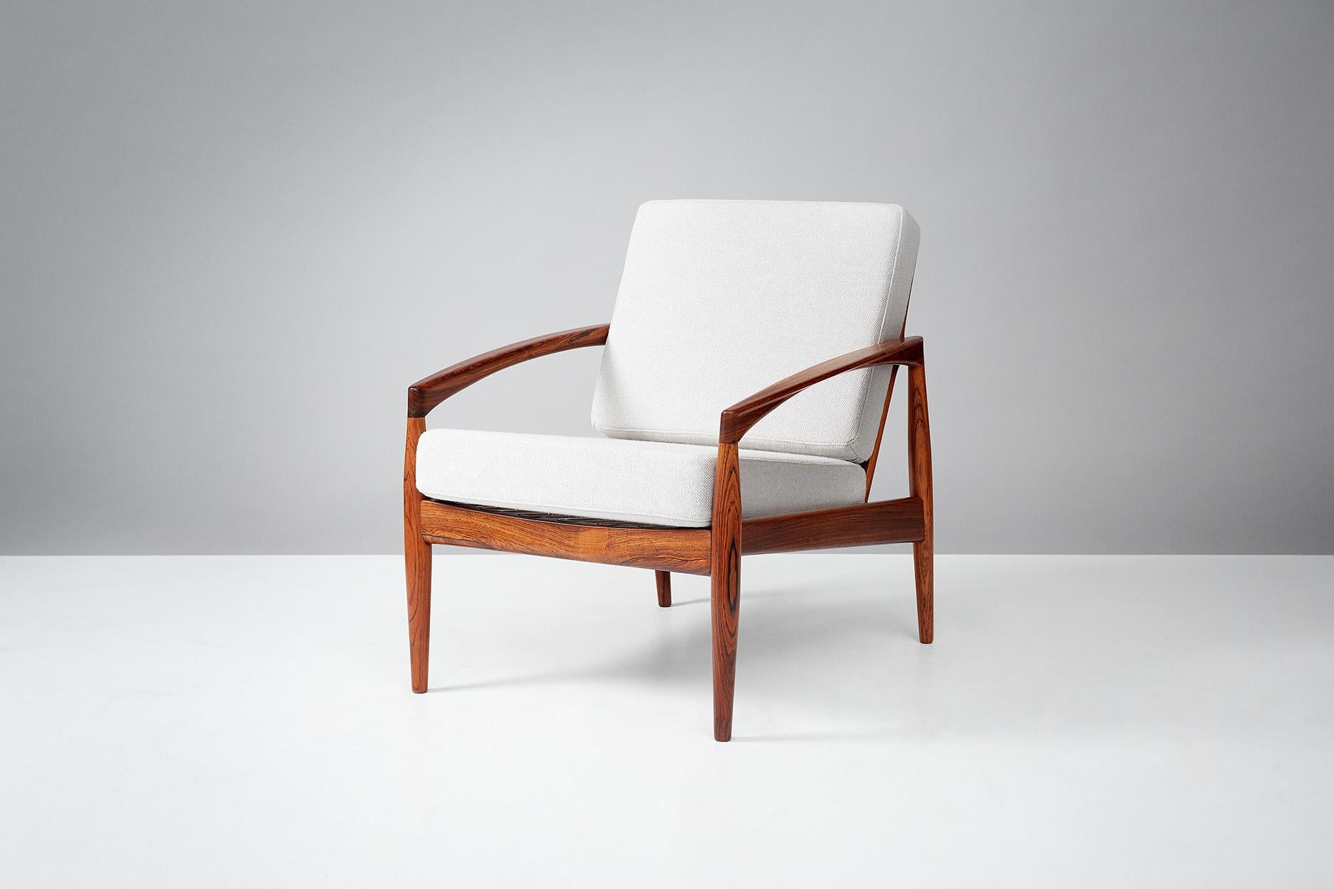 Scandinavian Modern Kai Kristiansen Rosewood Paper Knife Lounge Chairs
