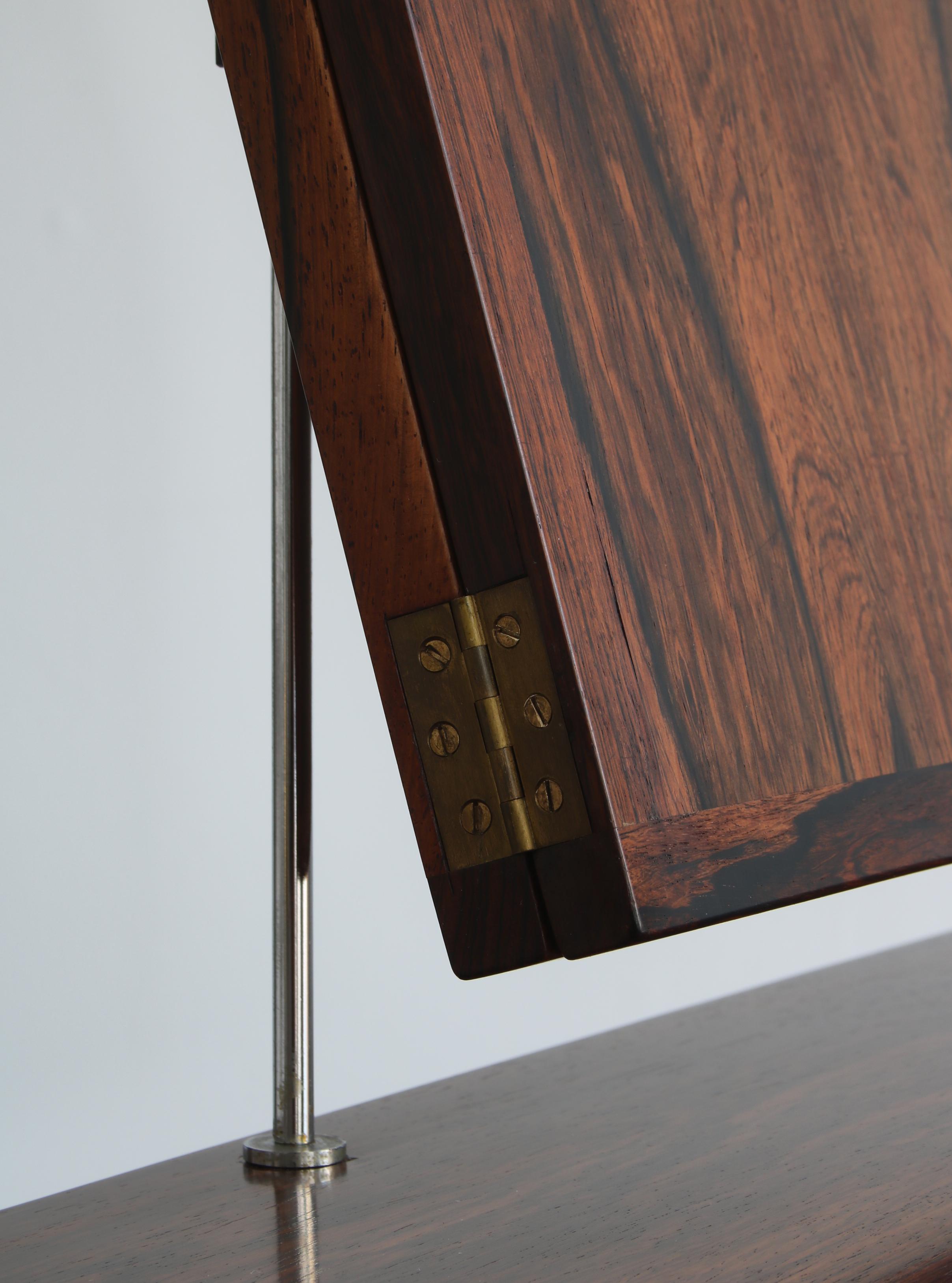 Kai Kristiansen Rosewood Vanity Table with Mirrors by Aksel Kjersgaard, 1960s 5