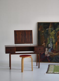 Kai Kristiansen Rosewood Vanity Table with Mirrors by Aksel Kjersgaard, 1960s
