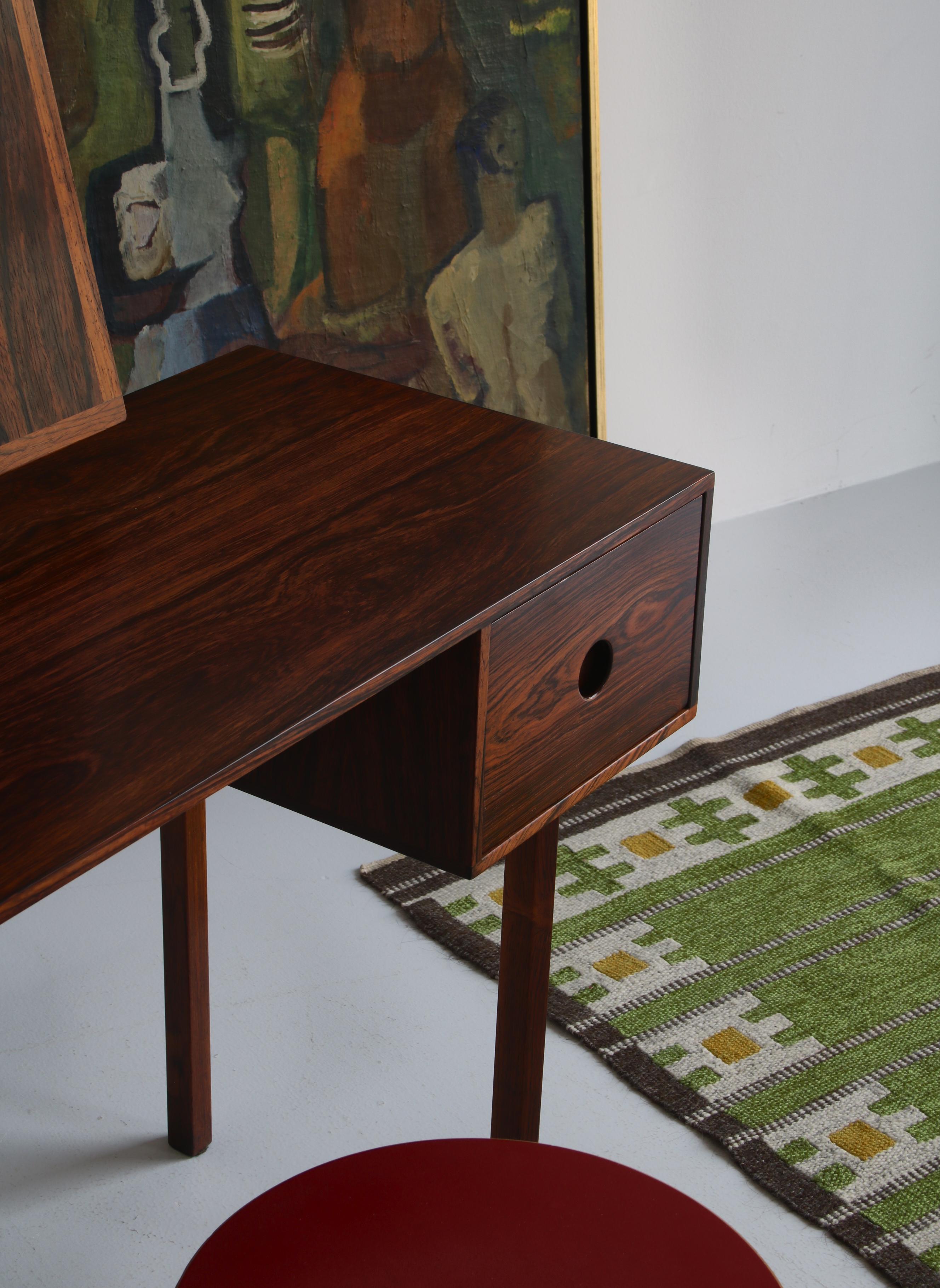 Kai Kristiansen Rosewood Vanity Table with Mirrors by Aksel Kjersgaard, 1960s 14