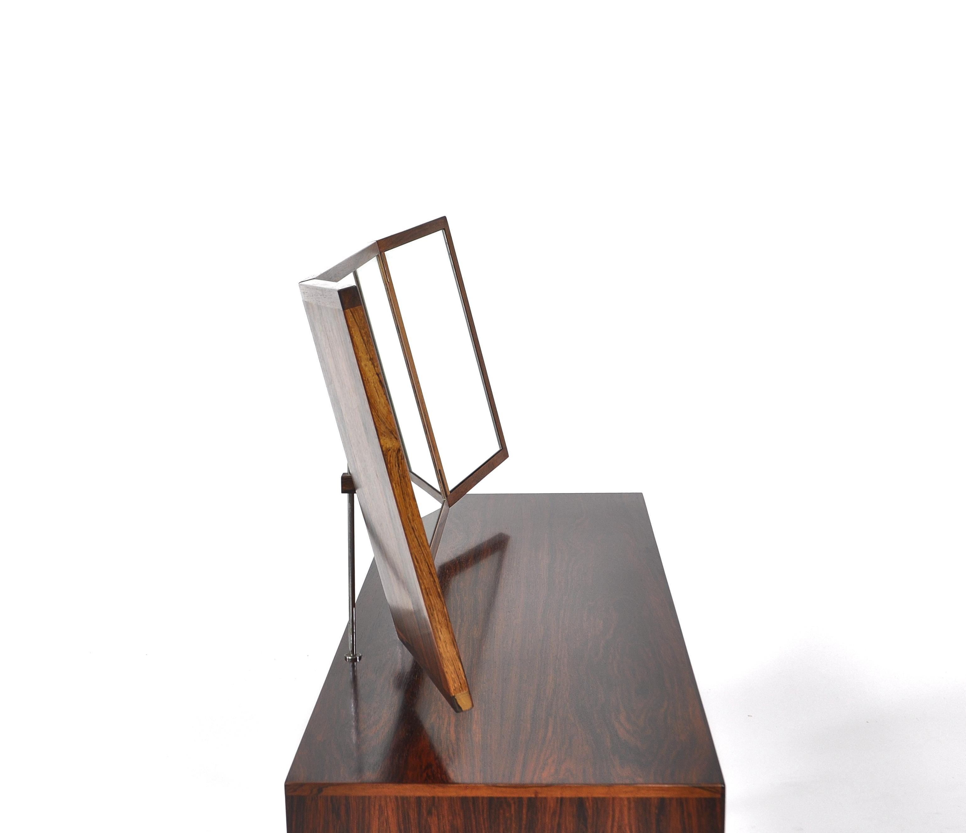 Kai Kristiansen Rosewood Vanity Table with Mirrors by Aksel Kjersgaard, 1960s 1