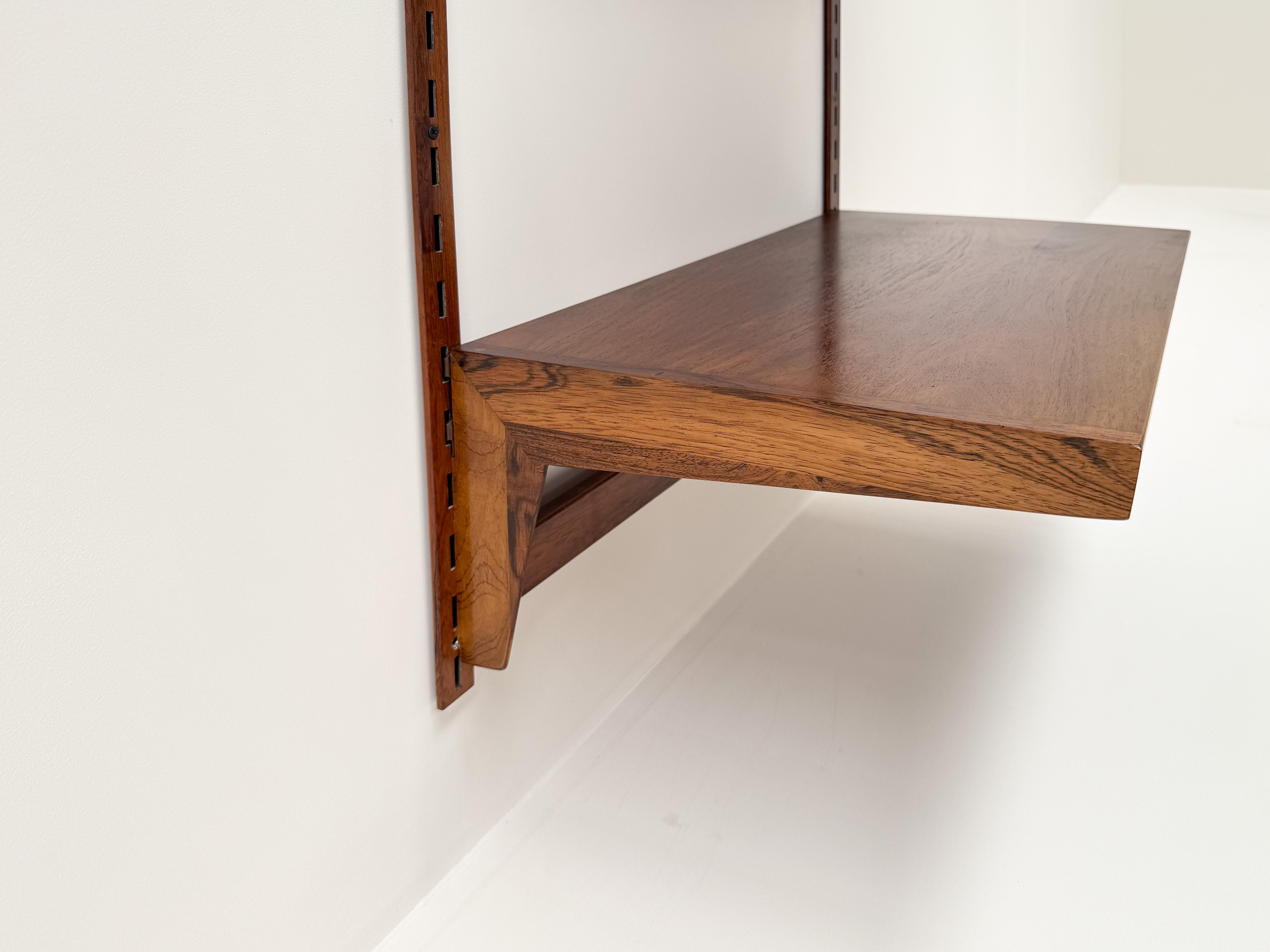 Kai Kristiansen Scaffalatura a muro in legno di palissandro con ripiani per scrivania In condizioni buone in vendita a BERKEL EN RODENRIJS, NL