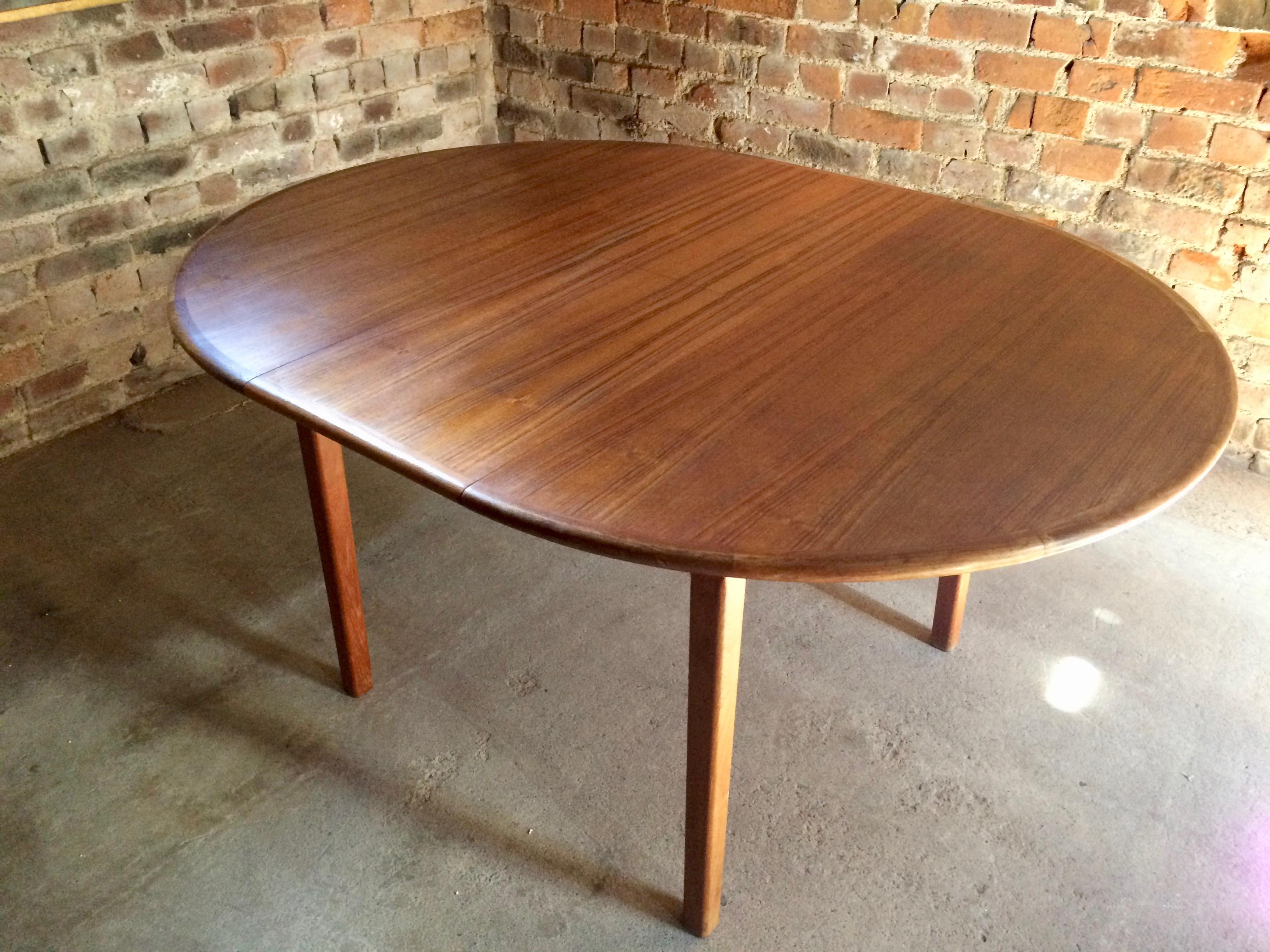 Kai Kristiansen Round Dining Table & Four Dining Chairs Midcentury Danish 1970s 1