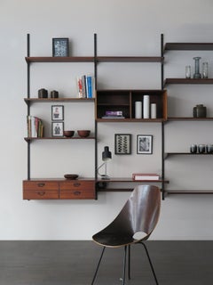 Kai Kristiansen Scandinavian Dark Wood bookcase for FM Mobler, 1960s