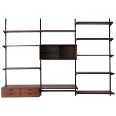 Vintage Kai Kristiansen Scandinavian Dark Wood bookcase for FM Mobler, 1960s