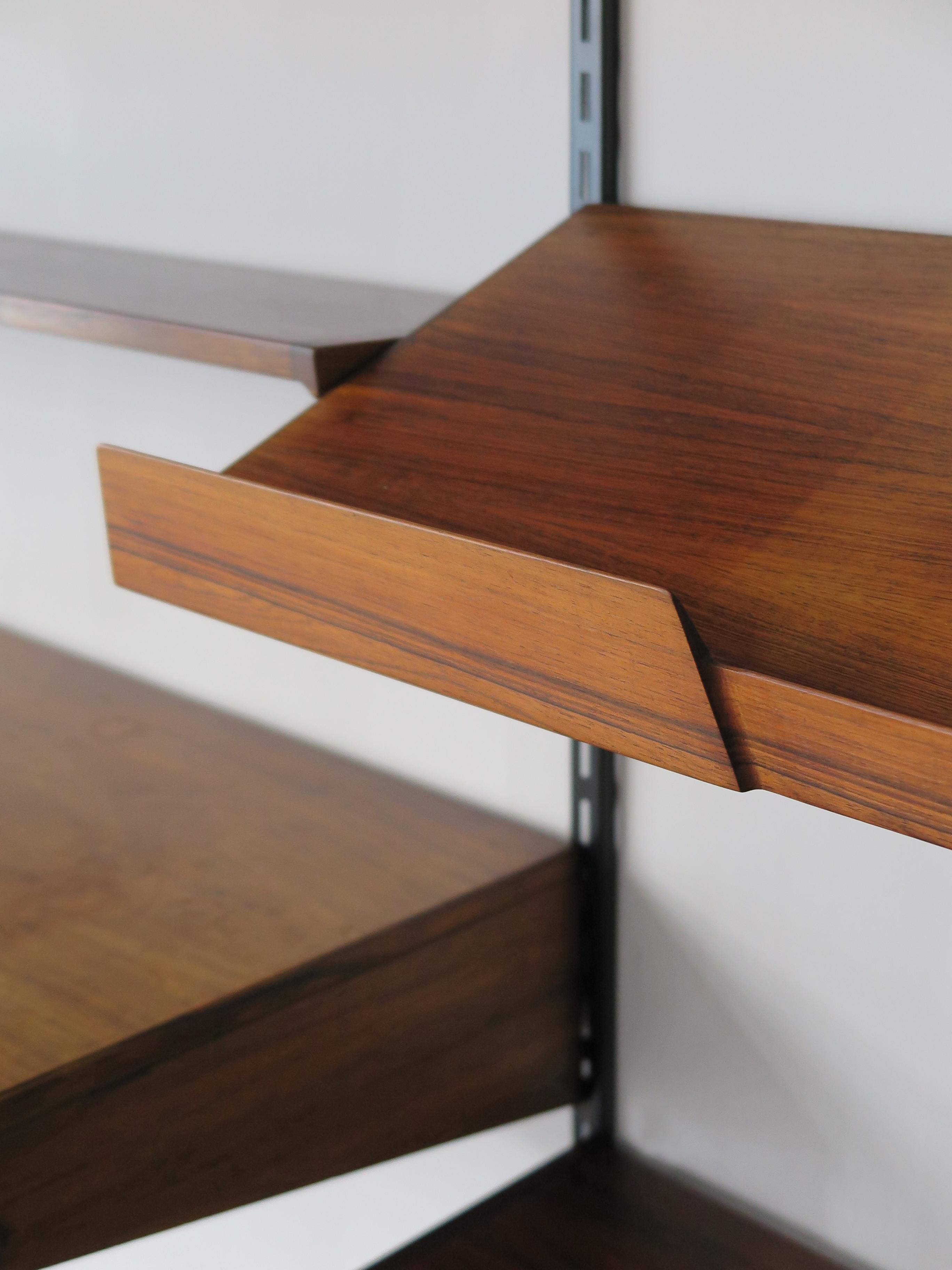 Kai Kristiansen Scandinavian Dark Wood Shelves System for FM Møbler, 1960s 2