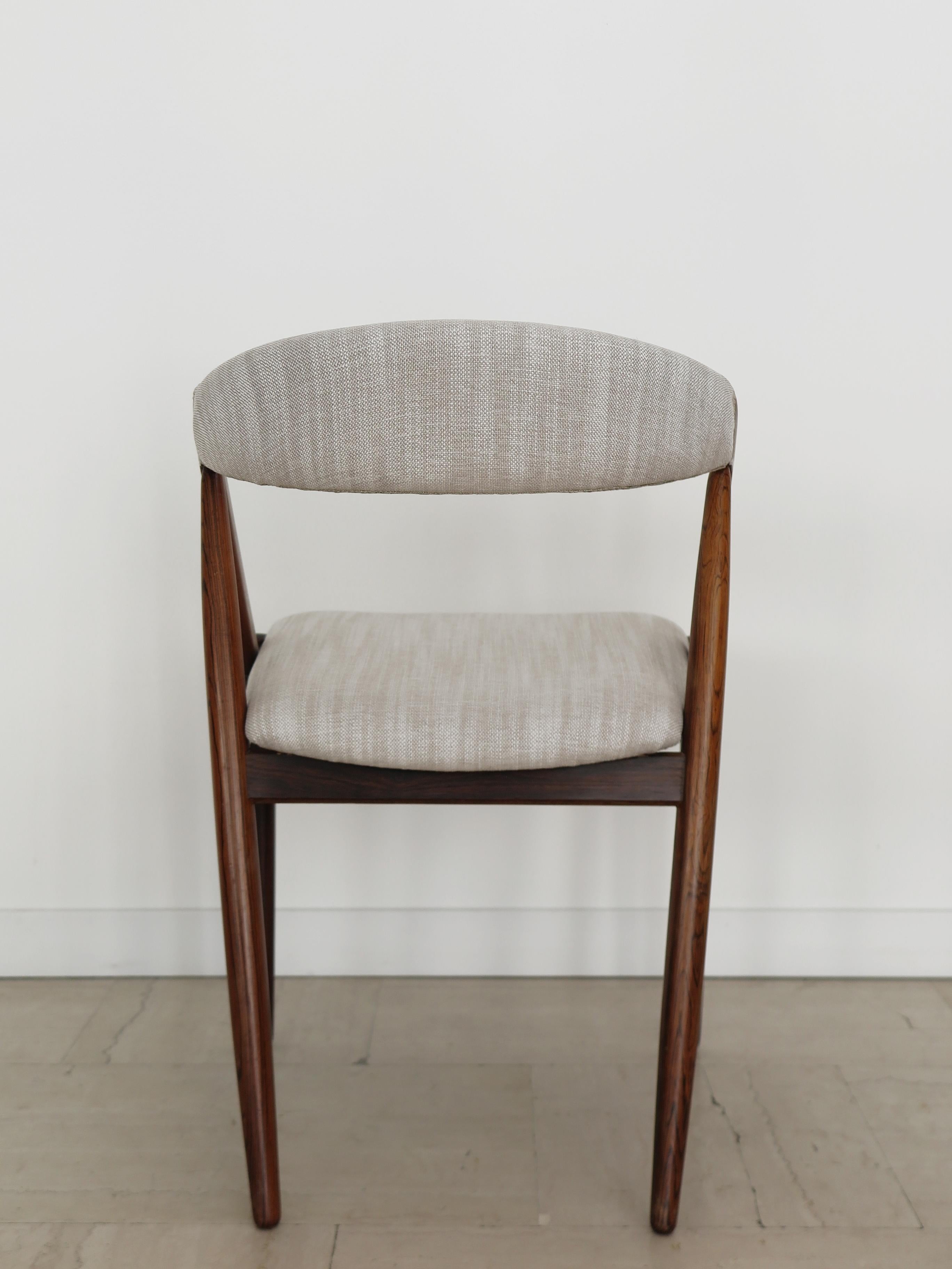 Danish Kai Kristiansen Scandinavian Midcentury Dark Wood Dining Chair 1960s For Sale
