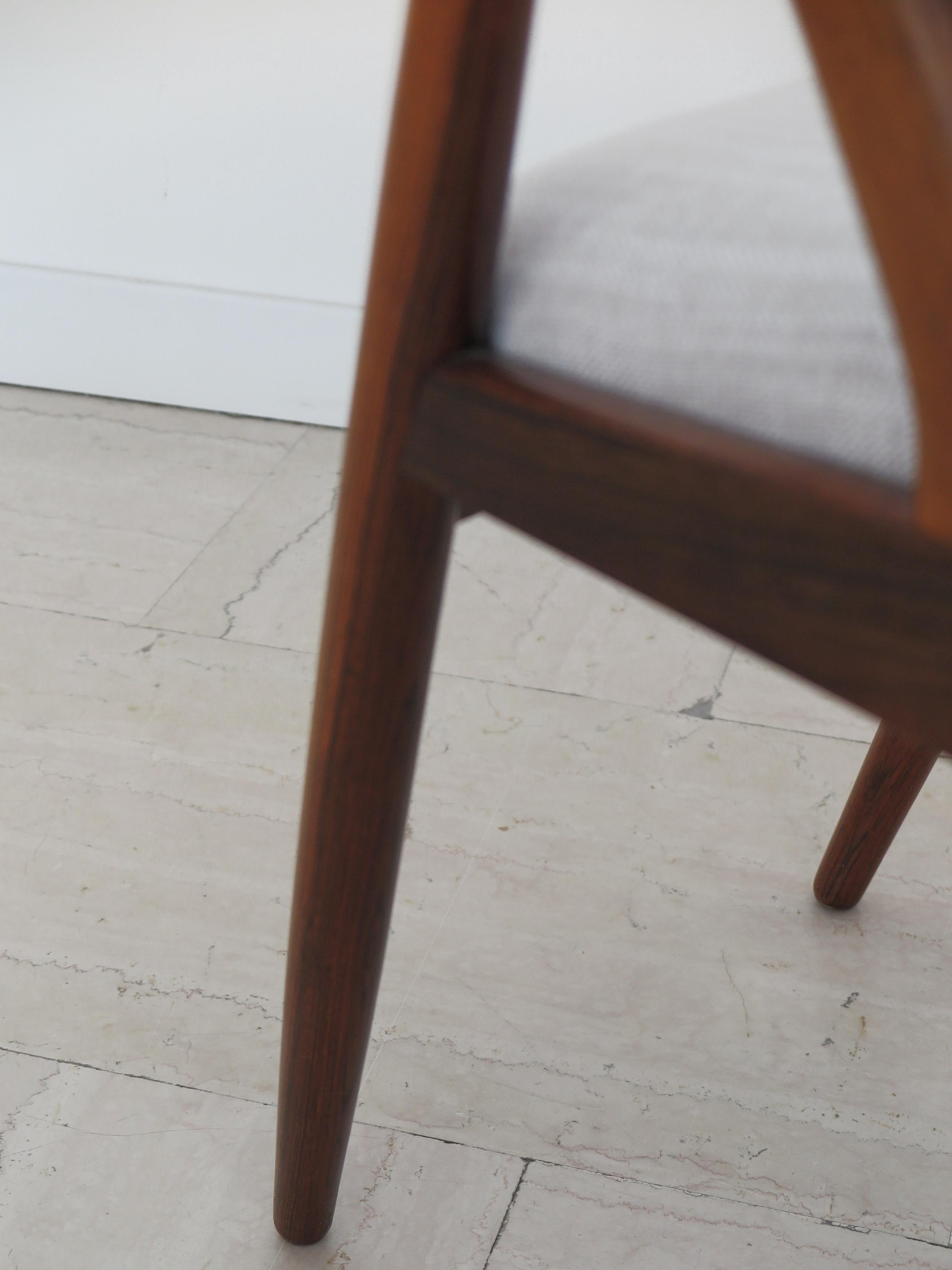 Kai Kristiansen Scandinavian Midcentury Dark Wood Dining Chair 1960s For Sale 1